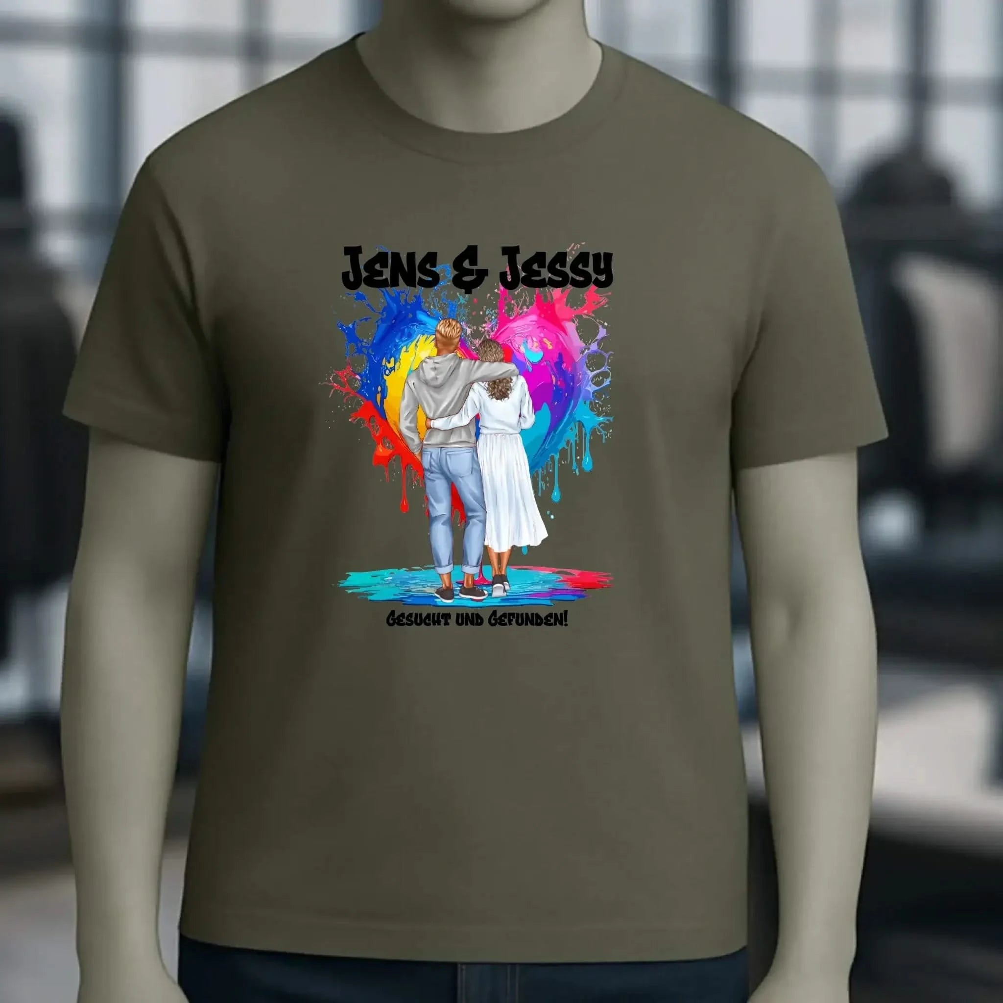 Paar Designer: Fashion-Look personalisierbar - Unisex Premium T-Shirt XS-5XL aus Bio-Baumwolle für Damen & Herren