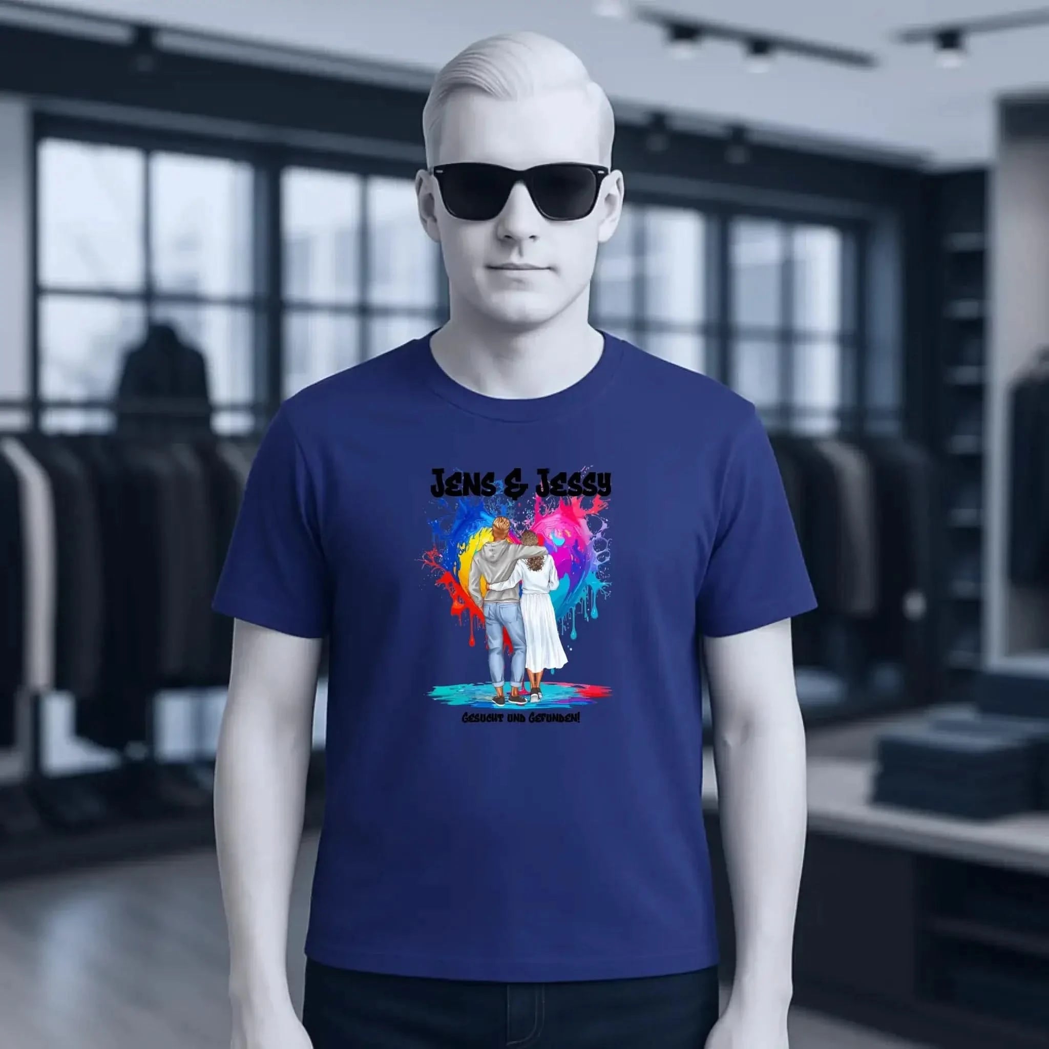 Paar Designer: Fashion-Look personalisierbar - Unisex Premium T-Shirt XS-5XL aus Bio-Baumwolle für Damen & Herren