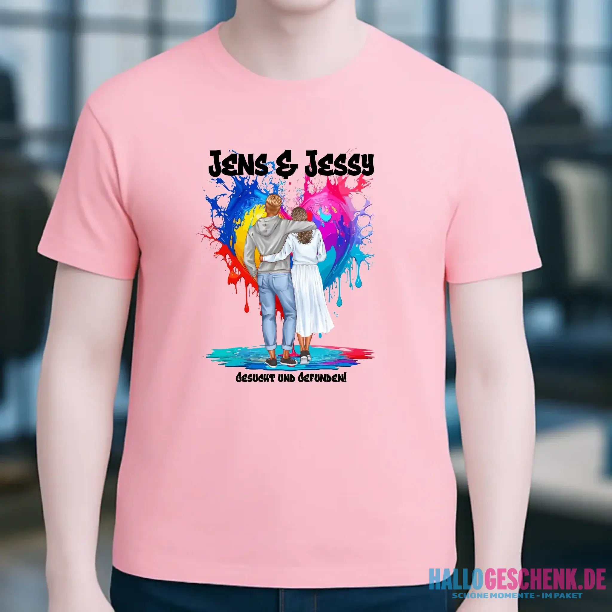 Paar Designer: Fashion-Look personalisierbar - Unisex Premium T-Shirt XS-5XL aus Bio-Baumwolle für Damen & Herren