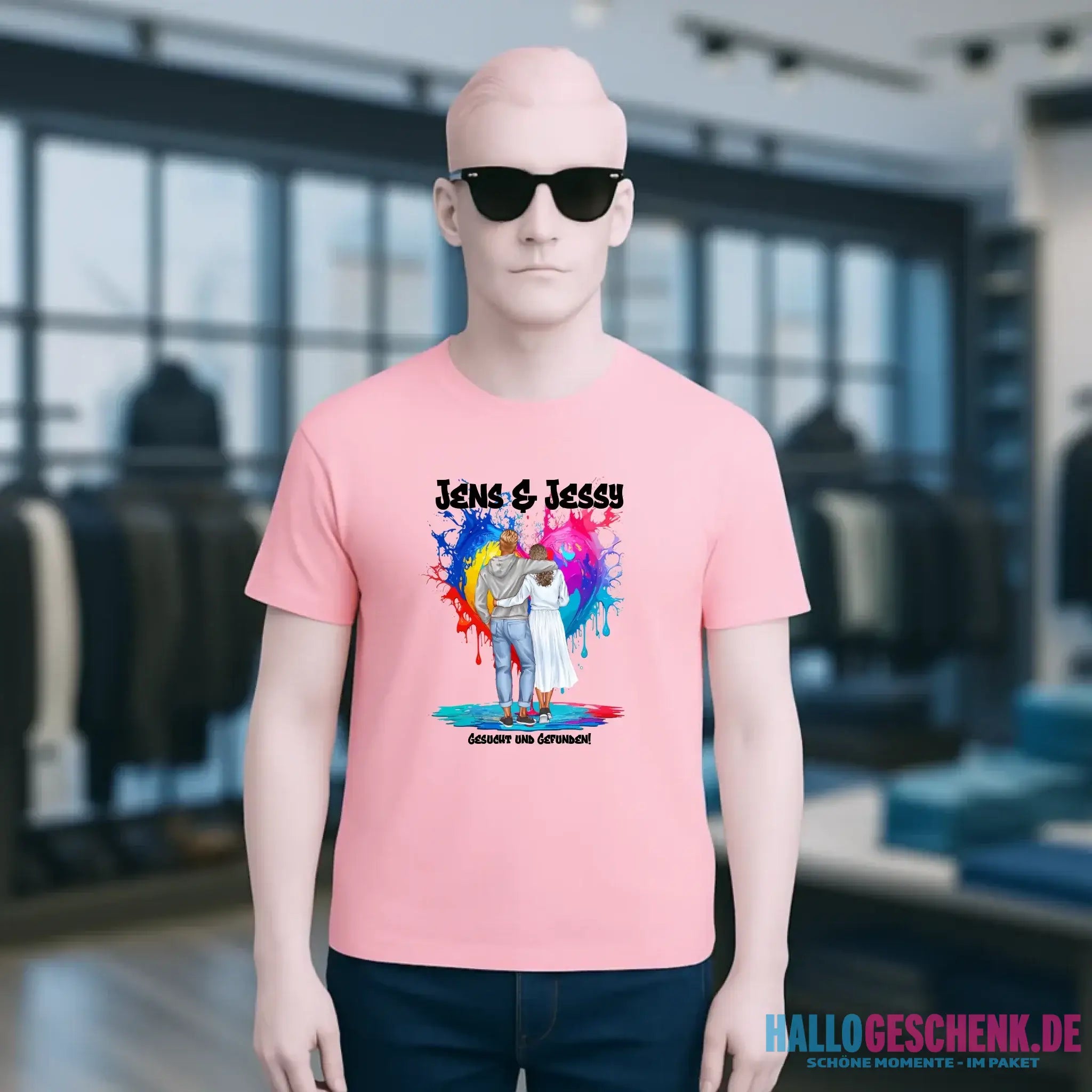 Paar Designer: Fashion-Look personalisierbar - Unisex Premium T-Shirt XS-5XL aus Bio-Baumwolle für Damen & Herren
