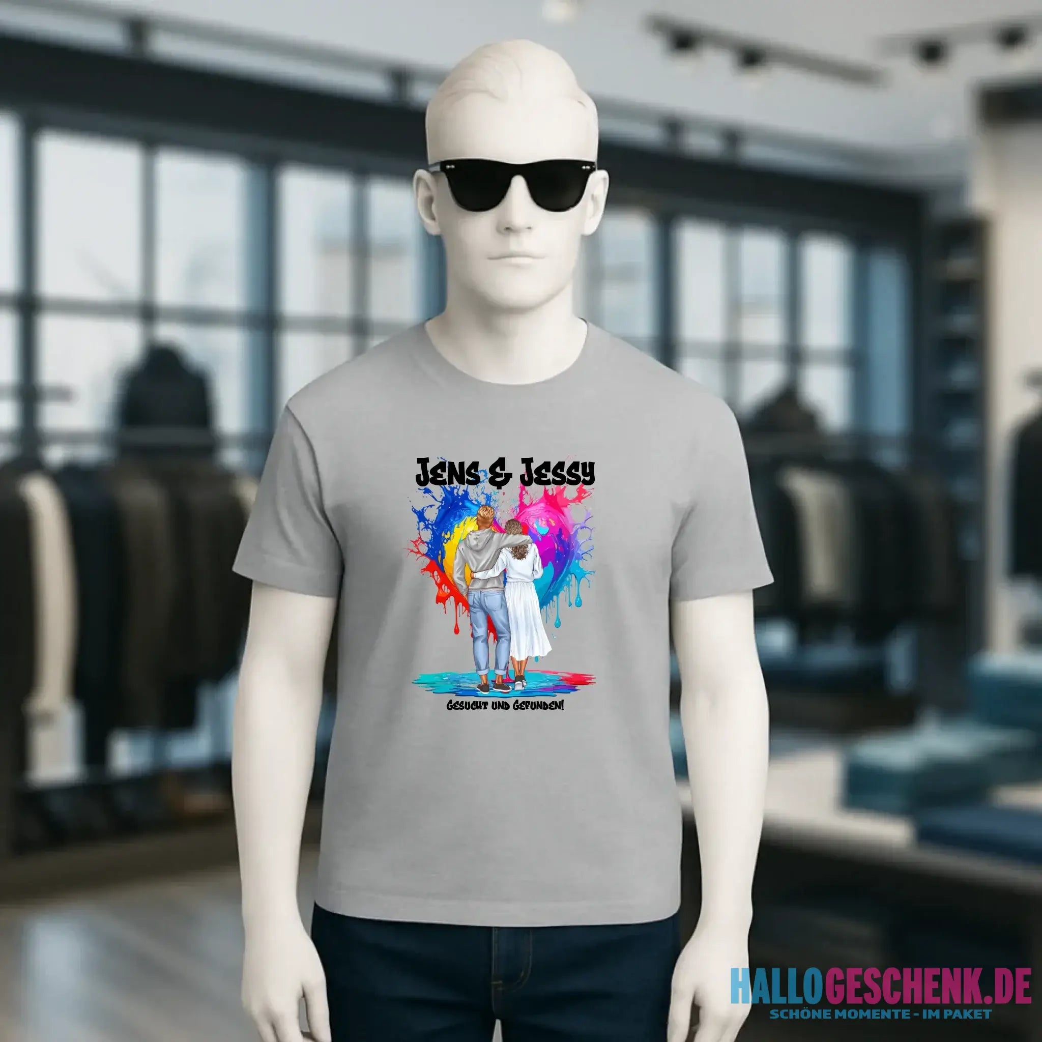 Paar Designer: Fashion-Look personalisierbar - Unisex Premium T-Shirt XS-5XL aus Bio-Baumwolle für Damen & Herren