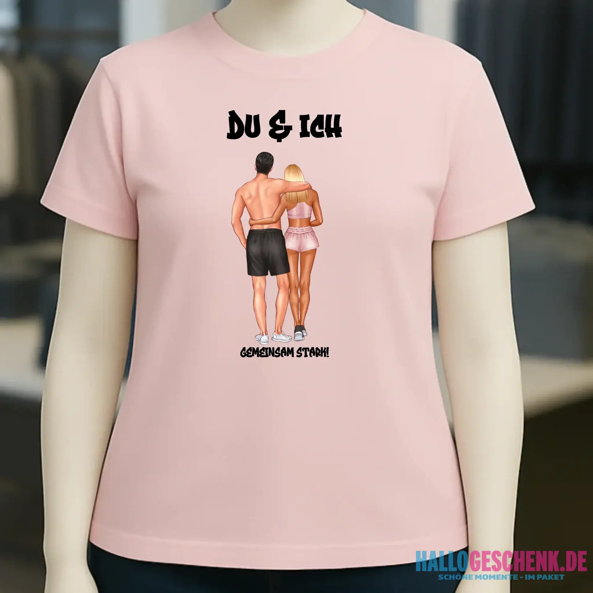 Paar Designer: Fitness Couple personalisierbar - Ladies Premium T-Shirt XS-2XL aus Bio-Baumwolle für Damen