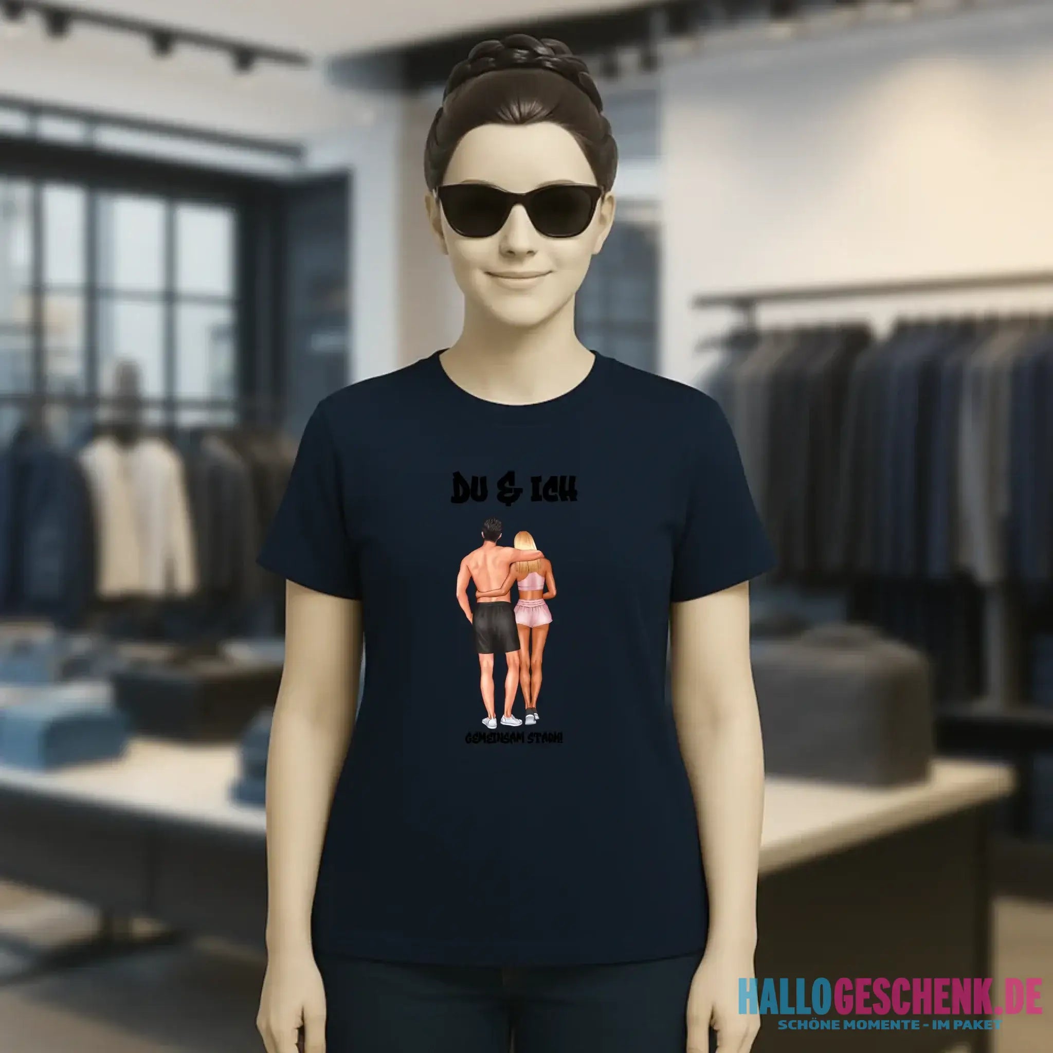 Paar Designer: Fitness Couple personalisierbar - Ladies Premium T-Shirt XS-2XL aus Bio-Baumwolle für Damen