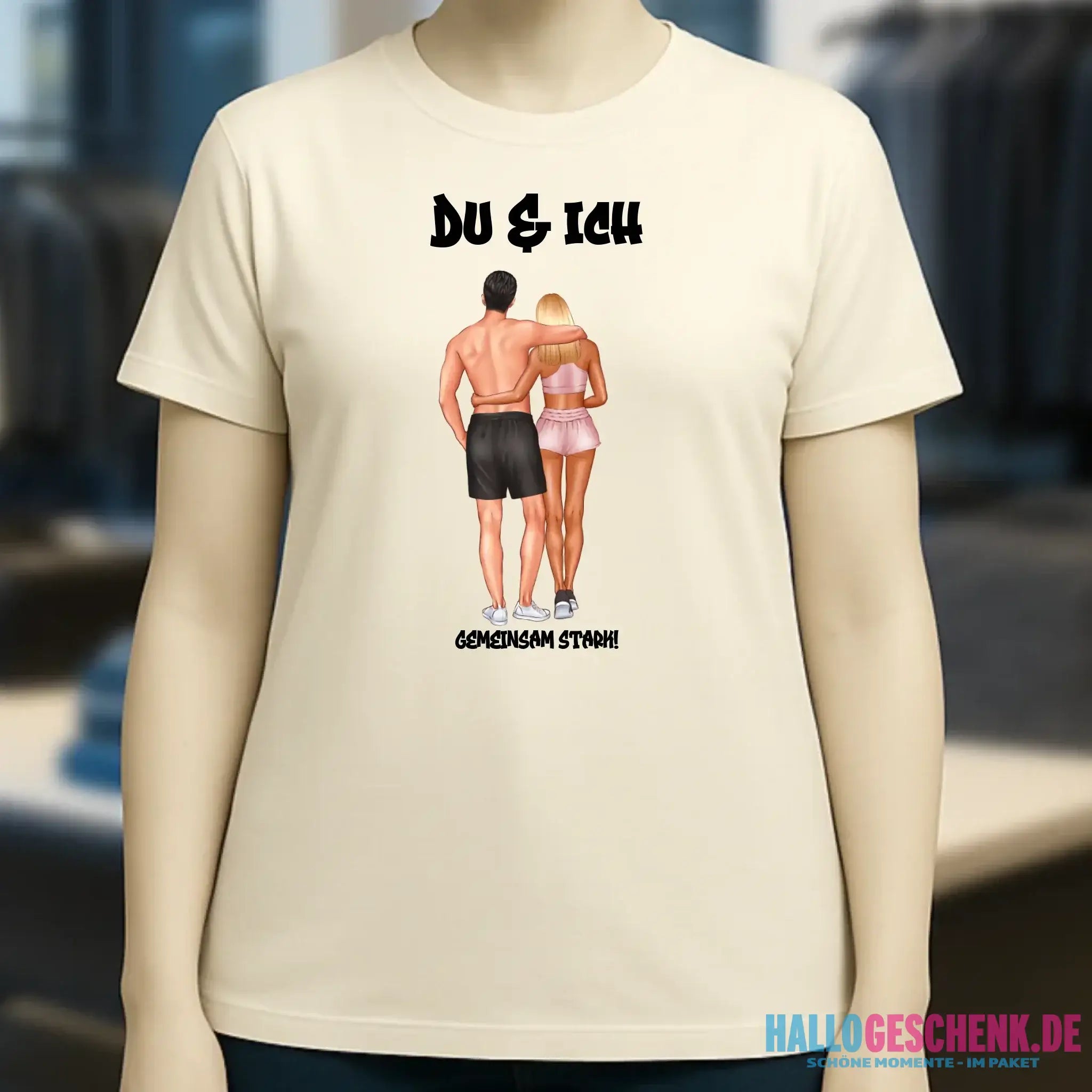 Paar Designer: Fitness Couple personalisierbar - Ladies Premium T-Shirt XS-2XL aus Bio-Baumwolle für Damen