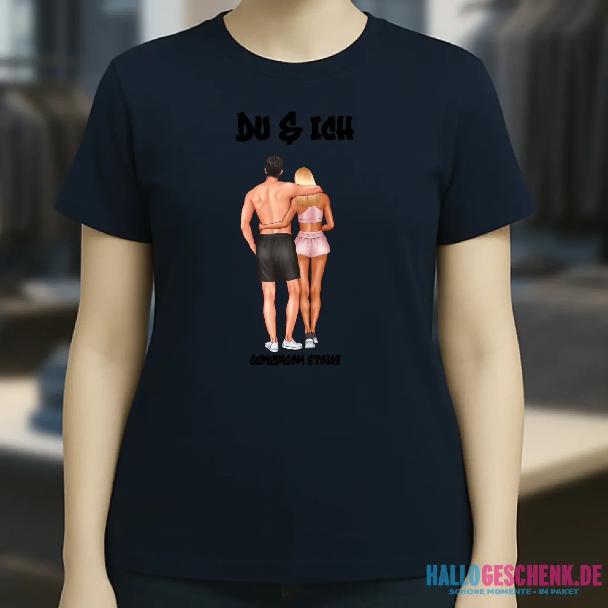 Paar Designer: Fitness Couple personalisierbar - Ladies Premium T-Shirt XS-2XL aus Bio-Baumwolle für Damen