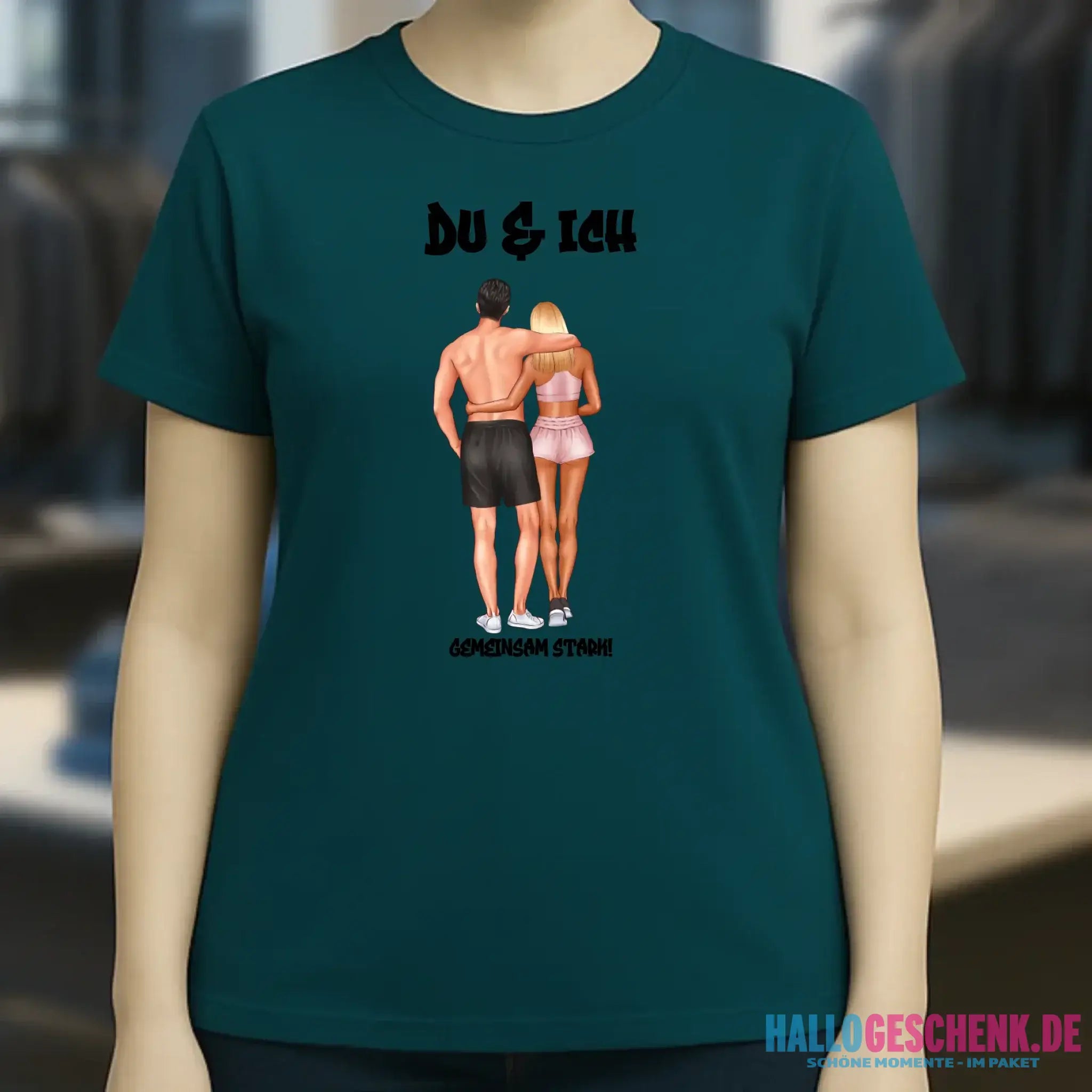 Paar Designer: Fitness Couple personalisierbar - Ladies Premium T-Shirt XS-2XL aus Bio-Baumwolle für Damen