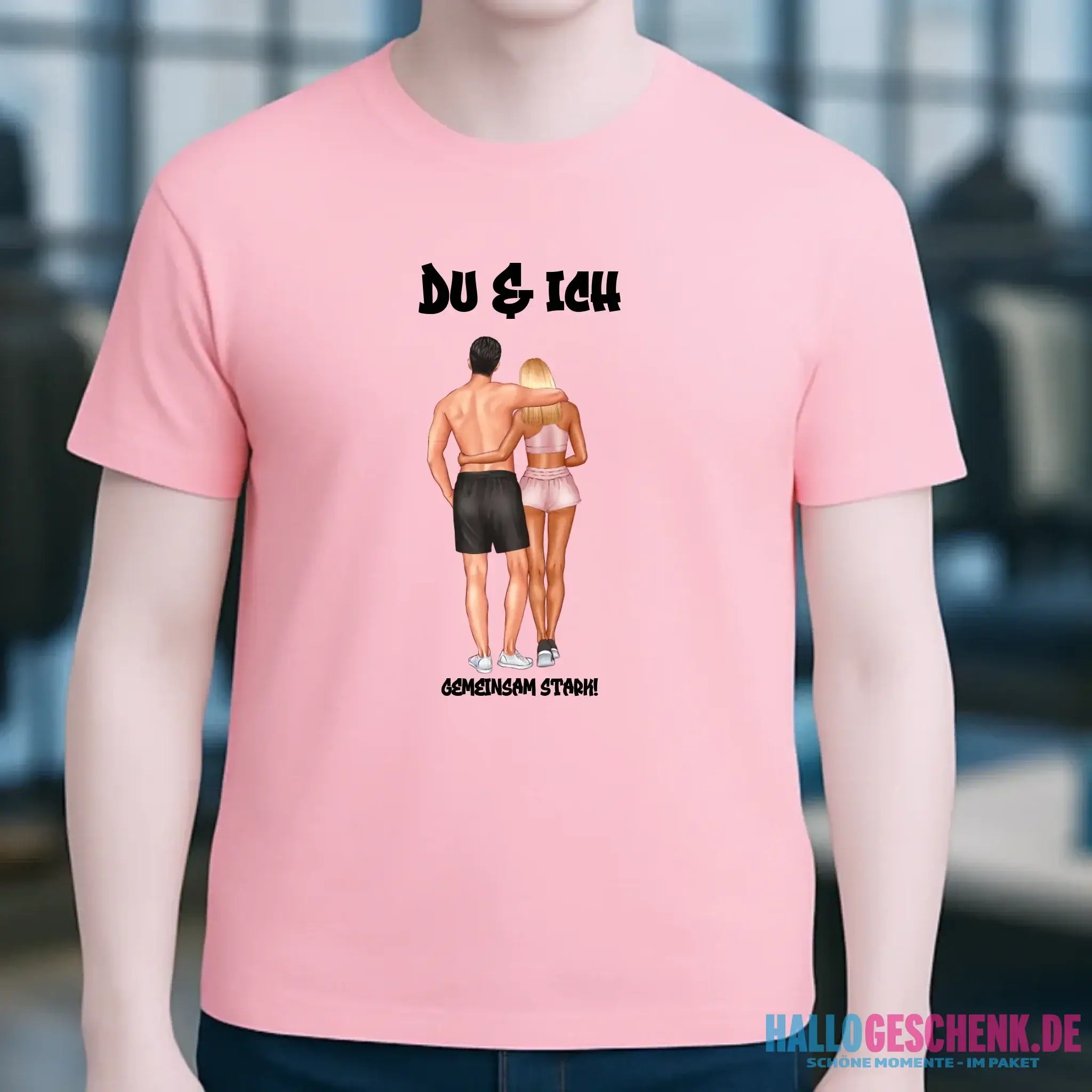 Paar Designer: Fitness Couple personalisierbar - Unisex Premium T-Shirt XS-5XL aus Bio-Baumwolle für Damen & Herren