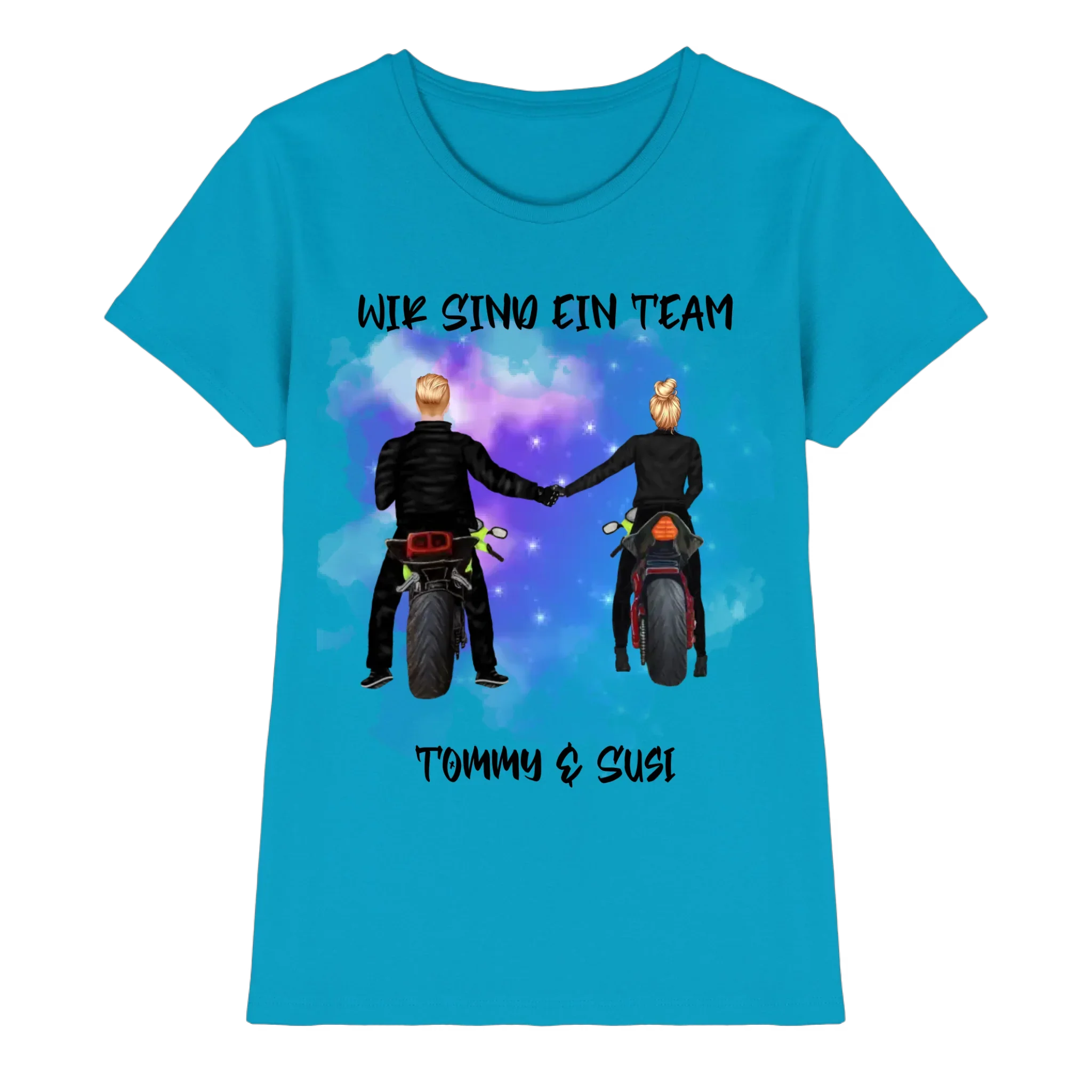 Paar-Designer: Motorrad Couple • mehrere Artikel • ’Statement-Collection’ • Wunschtext • personalisierte Figuren