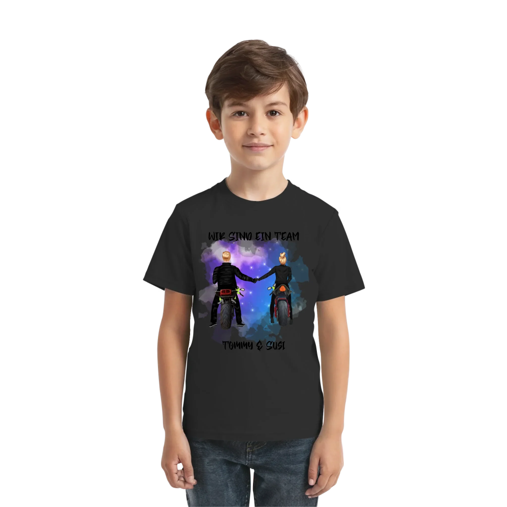 Paar-Designer: Motorrad Couple • mehrere Artikel • ’Statement-Collection’ • Wunschtext • personalisierte Figuren