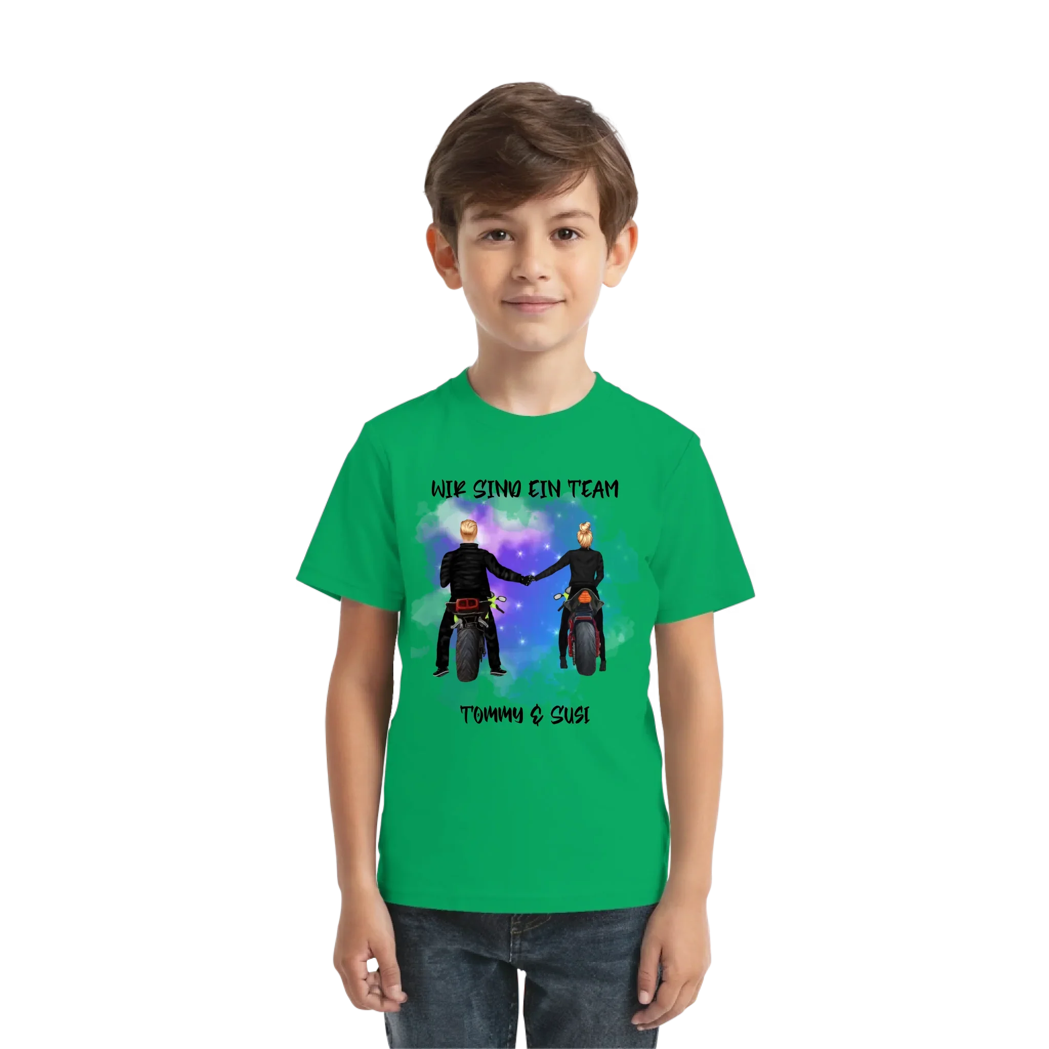 Paar-Designer: Motorrad Couple • mehrere Artikel • ’Statement-Collection’ • Wunschtext • personalisierte Figuren