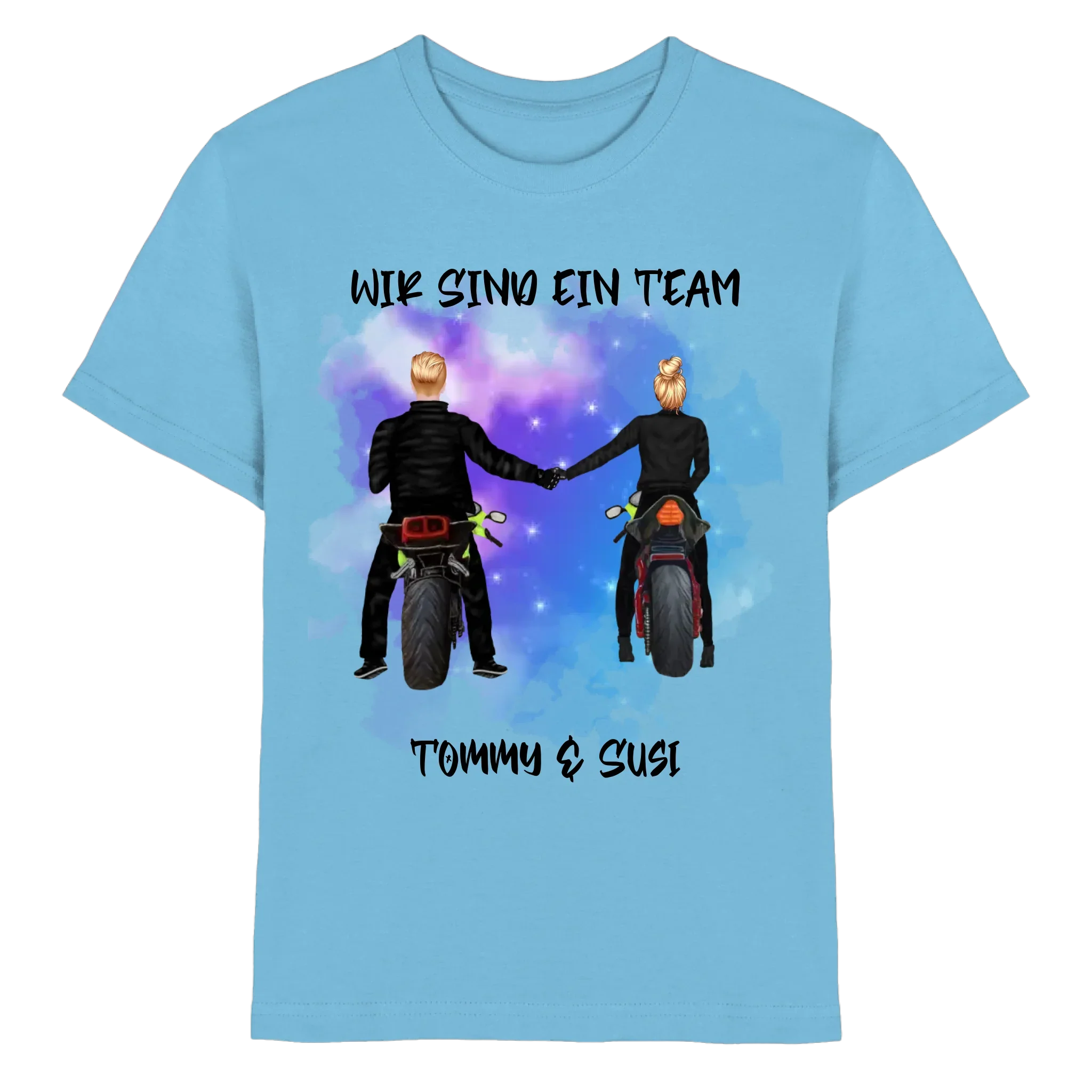 Paar-Designer: Motorrad Couple • mehrere Artikel • ’Statement-Collection’ • Wunschtext • personalisierte Figuren