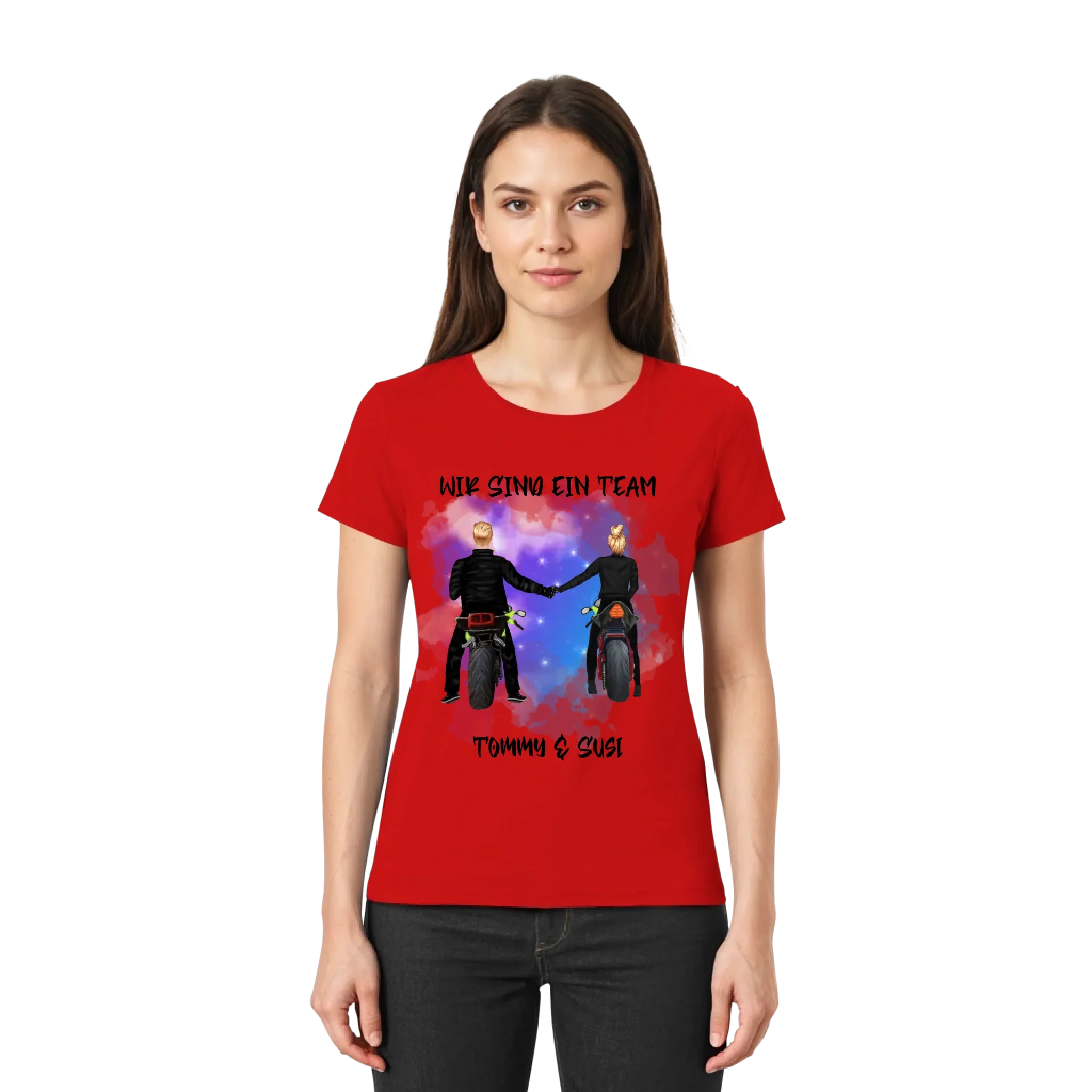 Paar-Designer: Motorrad Couple • mehrere Artikel • ’Statement-Collection’ • Wunschtext • personalisierte Figuren