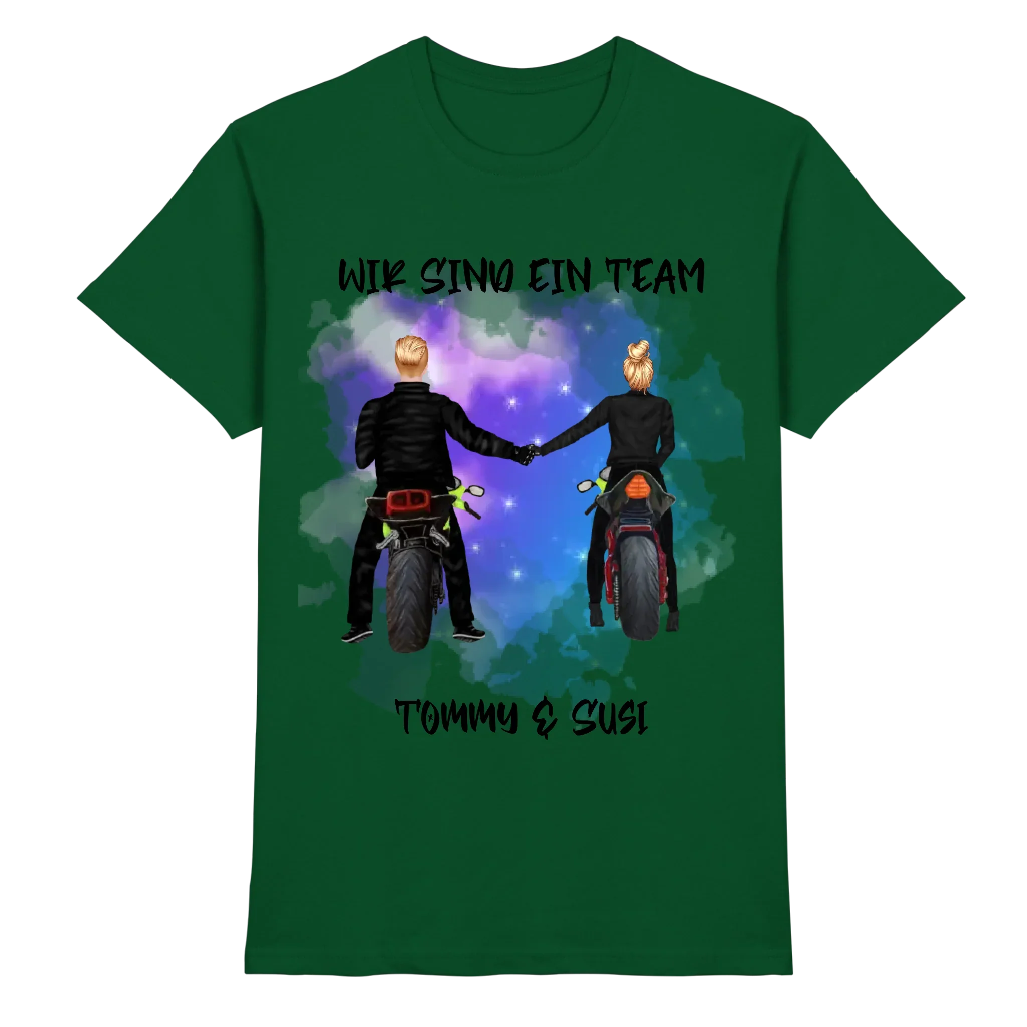 Paar-Designer: Motorrad Couple • mehrere Artikel • ’Statement-Collection’ • Wunschtext • personalisierte Figuren