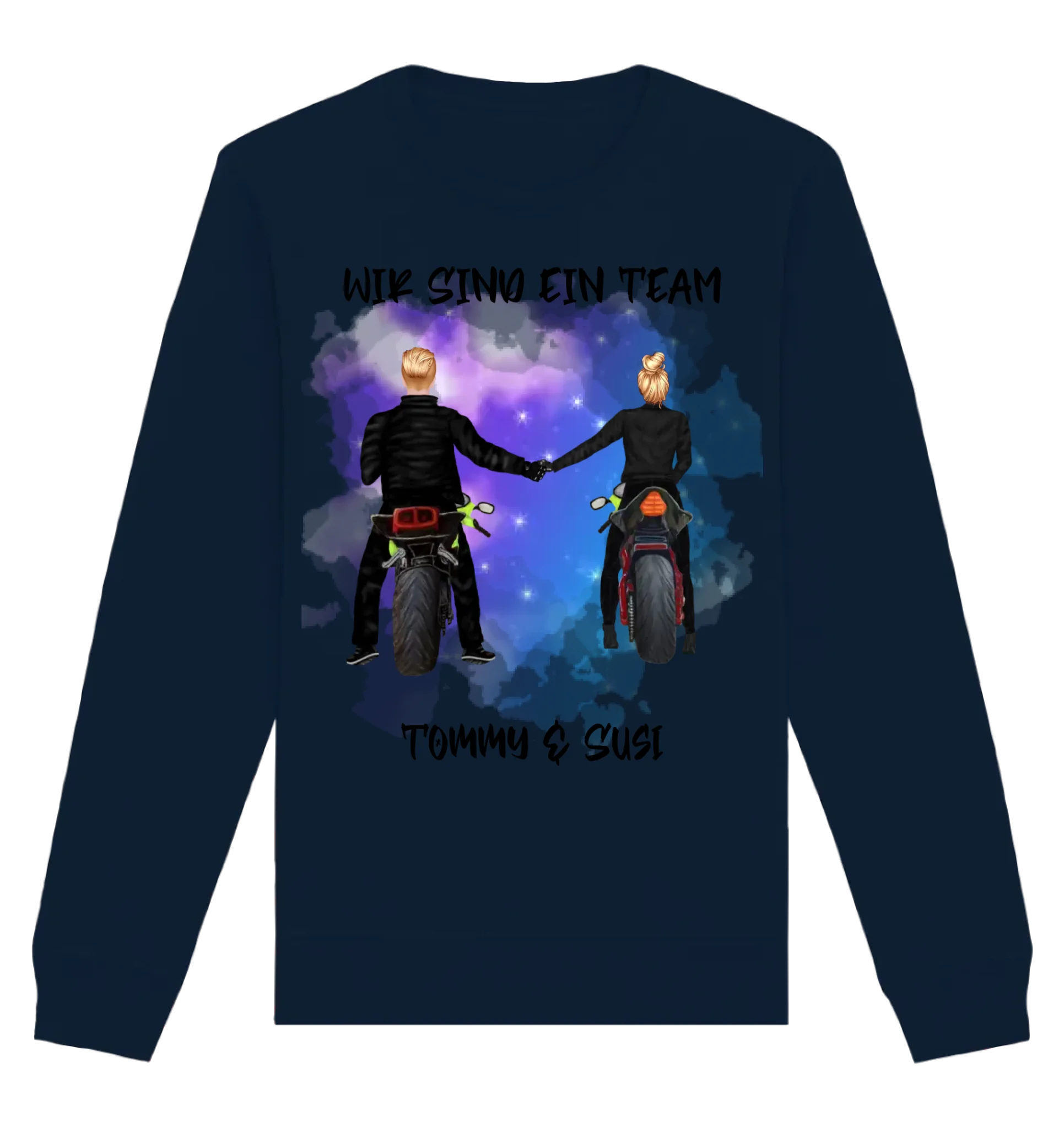 Paar-Designer: Motorrad Couple • mehrere Artikel • ’Statement-Collection’ • Wunschtext • personalisierte Figuren