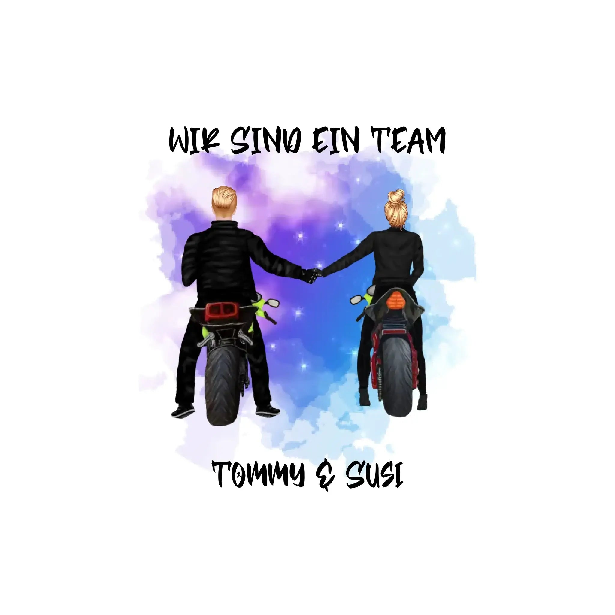 Paar-Designer: Motorrad Couple Straßenschild • mehrere Artikel • ’Statement-Collection’ • Wunschtext • personalisierte