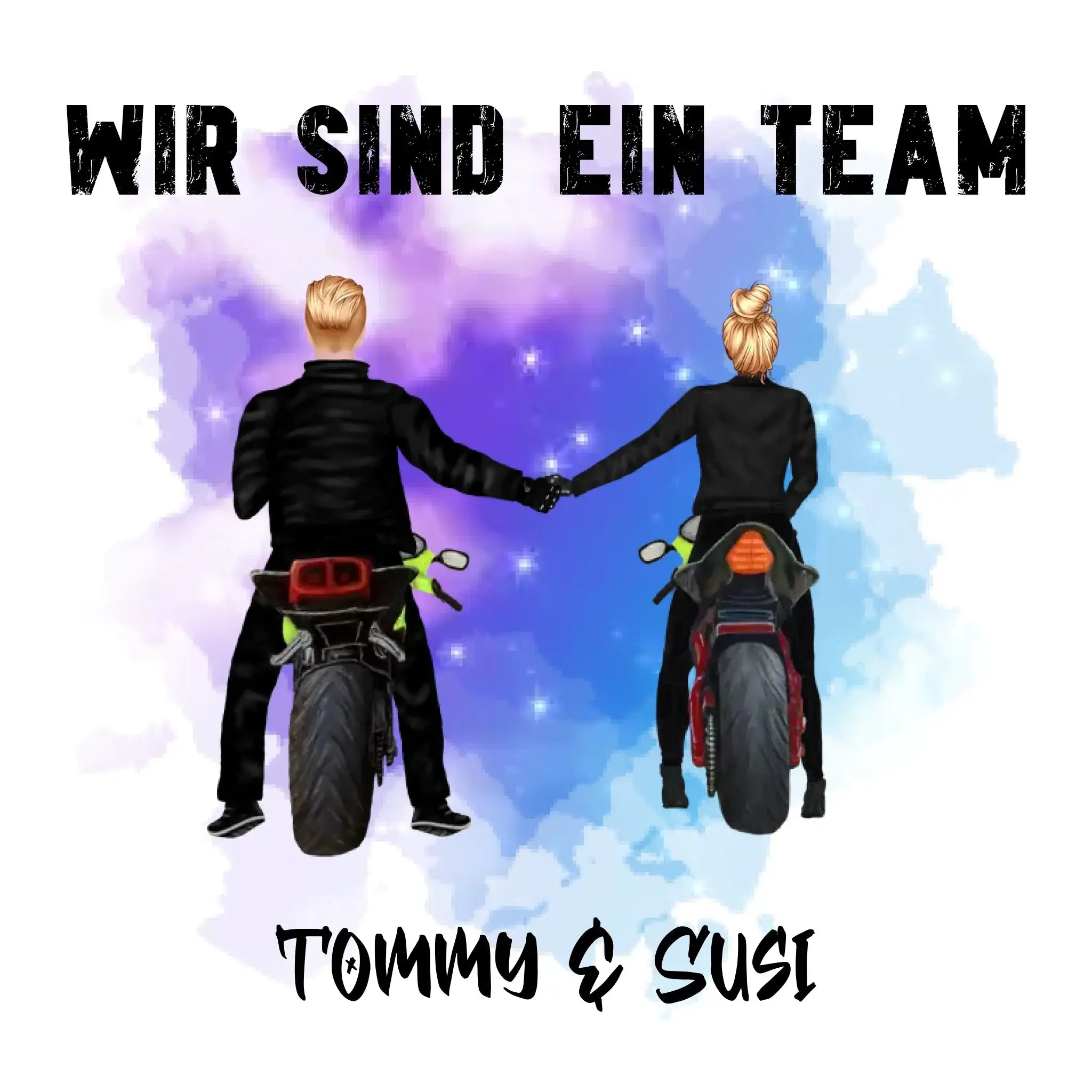 Paar-Designer: Motorrad Couple Straßenschild • mehrere Artikel • ’Statement-Collection’ • Wunschtext • personalisierte