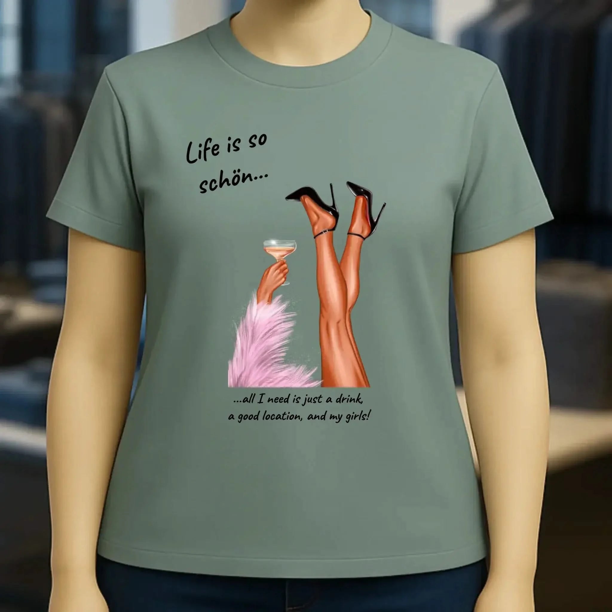 Party Legs personalisierbar - Ladies Premium T-Shirt XS-2XL aus Bio-Baumwolle für Damen