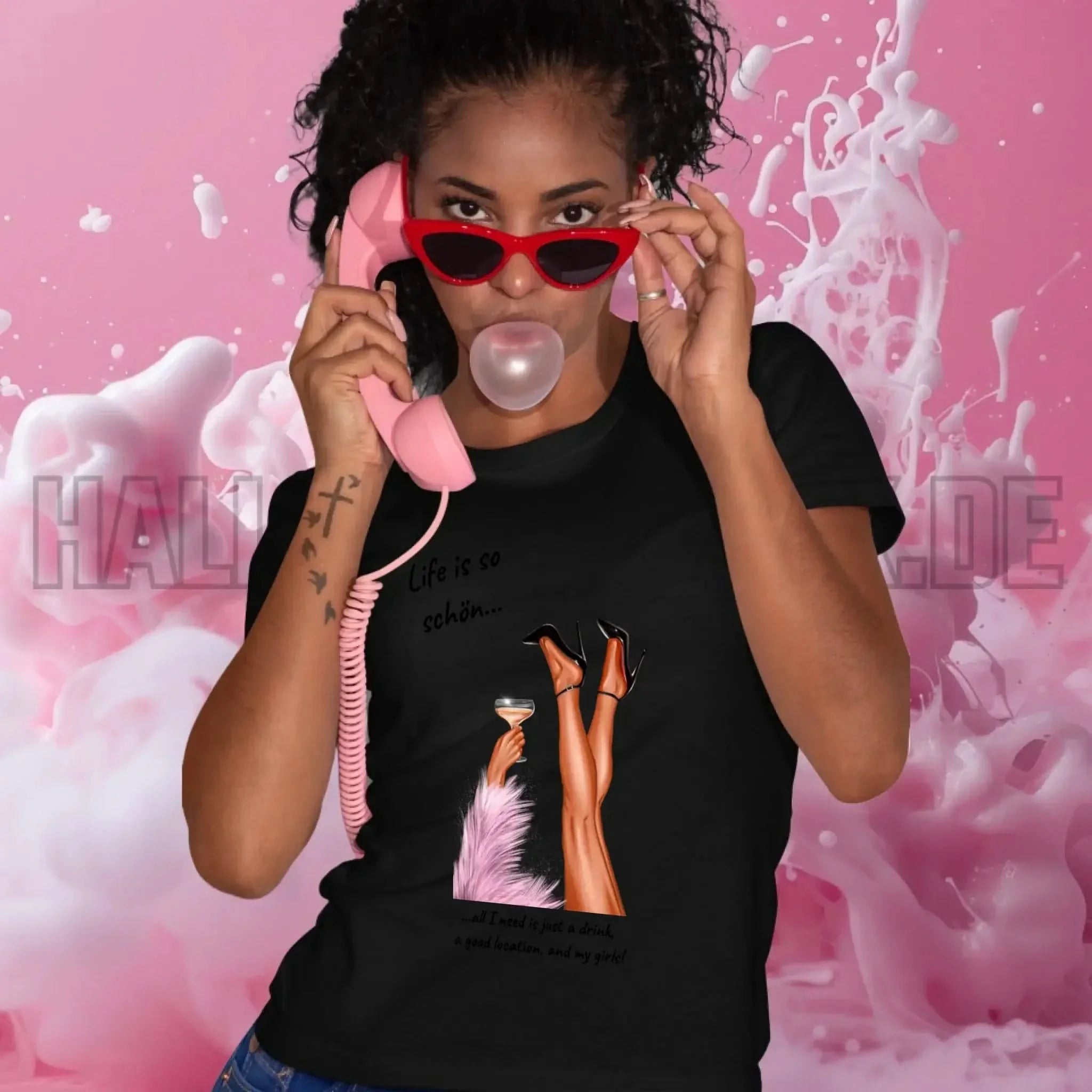 Party Legs personalisierbar - Ladies Premium T-Shirt XS-2XL aus Bio-Baumwolle für Damen