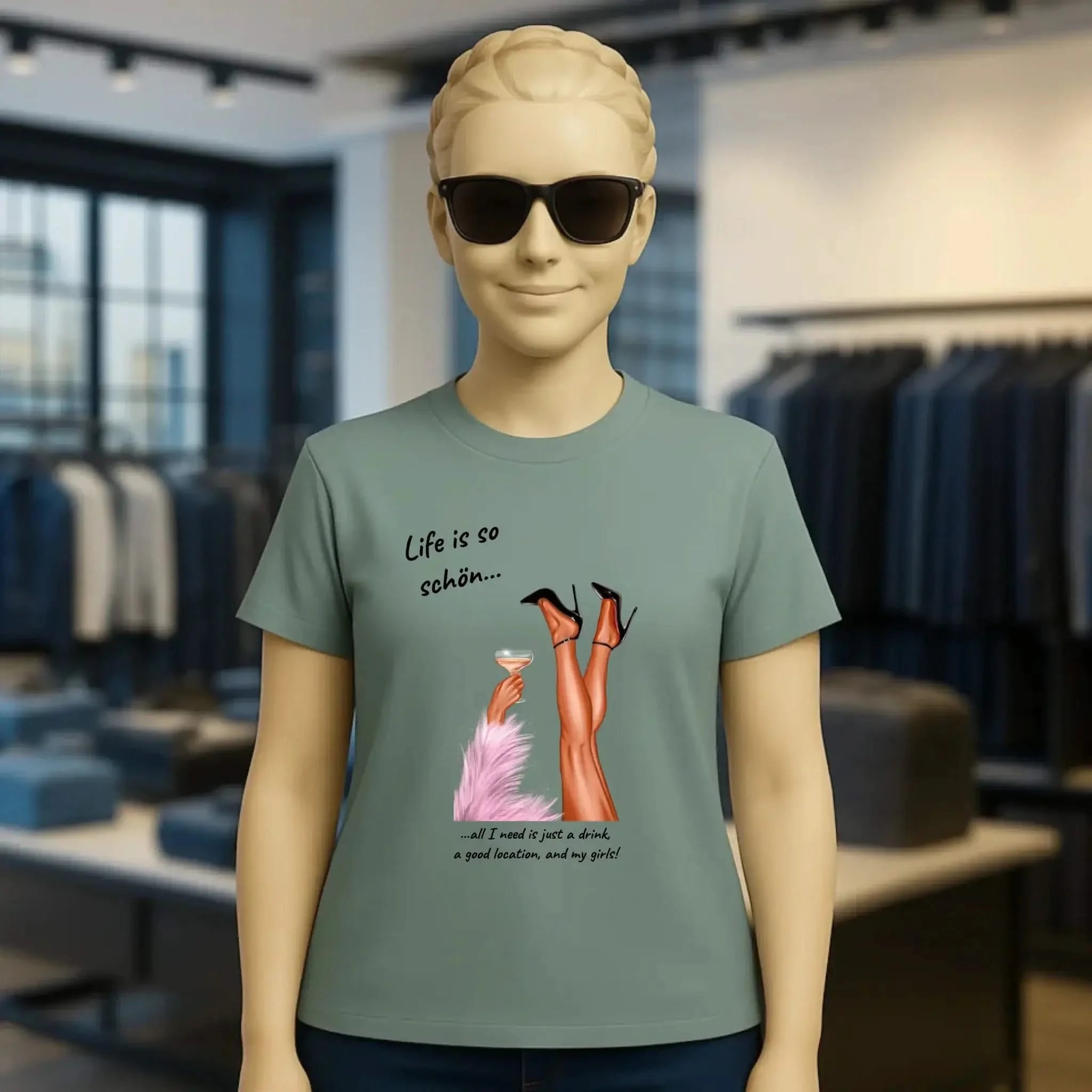 Party Legs personalisierbar - Ladies Premium T-Shirt XS-2XL aus Bio-Baumwolle für Damen
