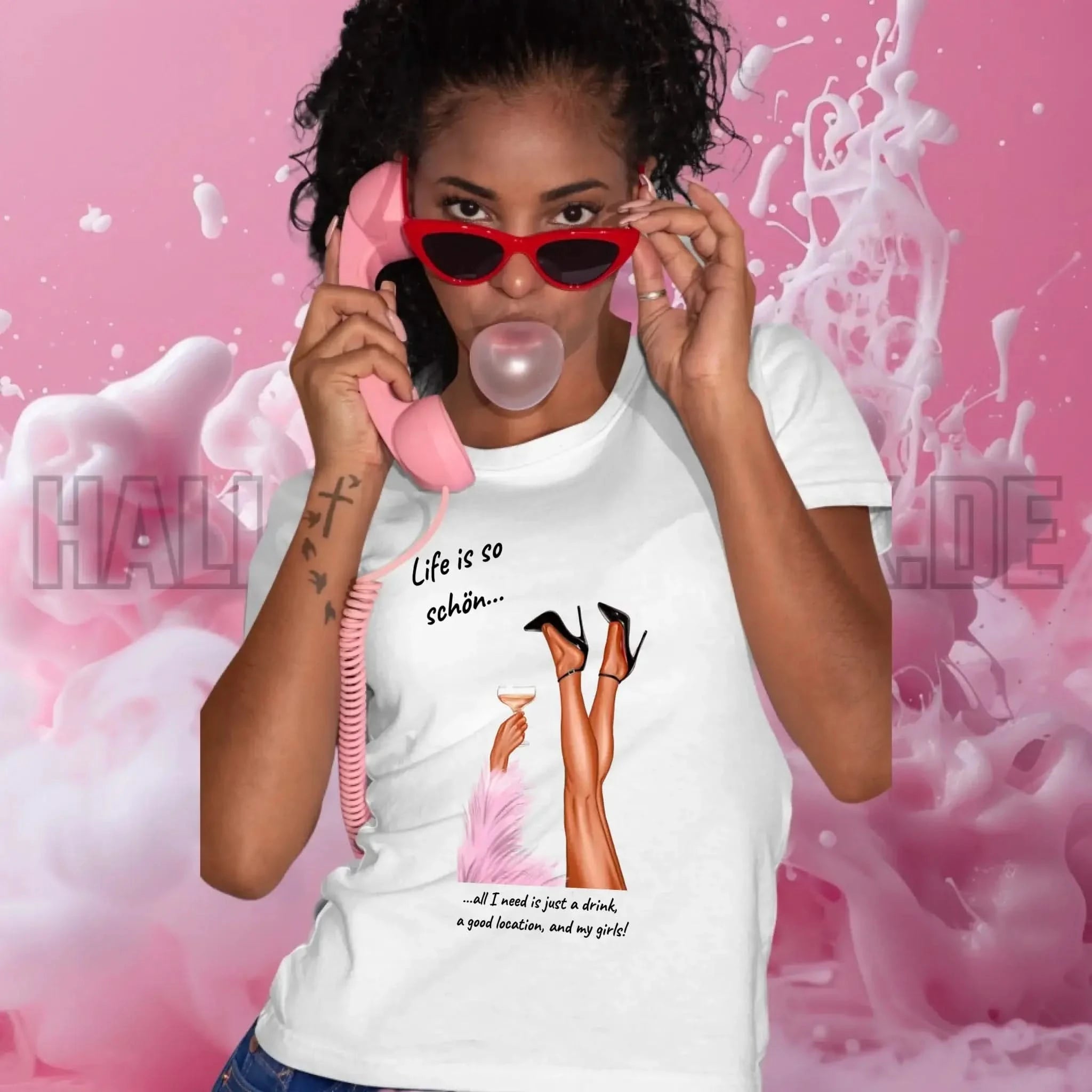 Party Legs personalisierbar - Ladies Premium T-Shirt XS-2XL aus Bio-Baumwolle für Damen