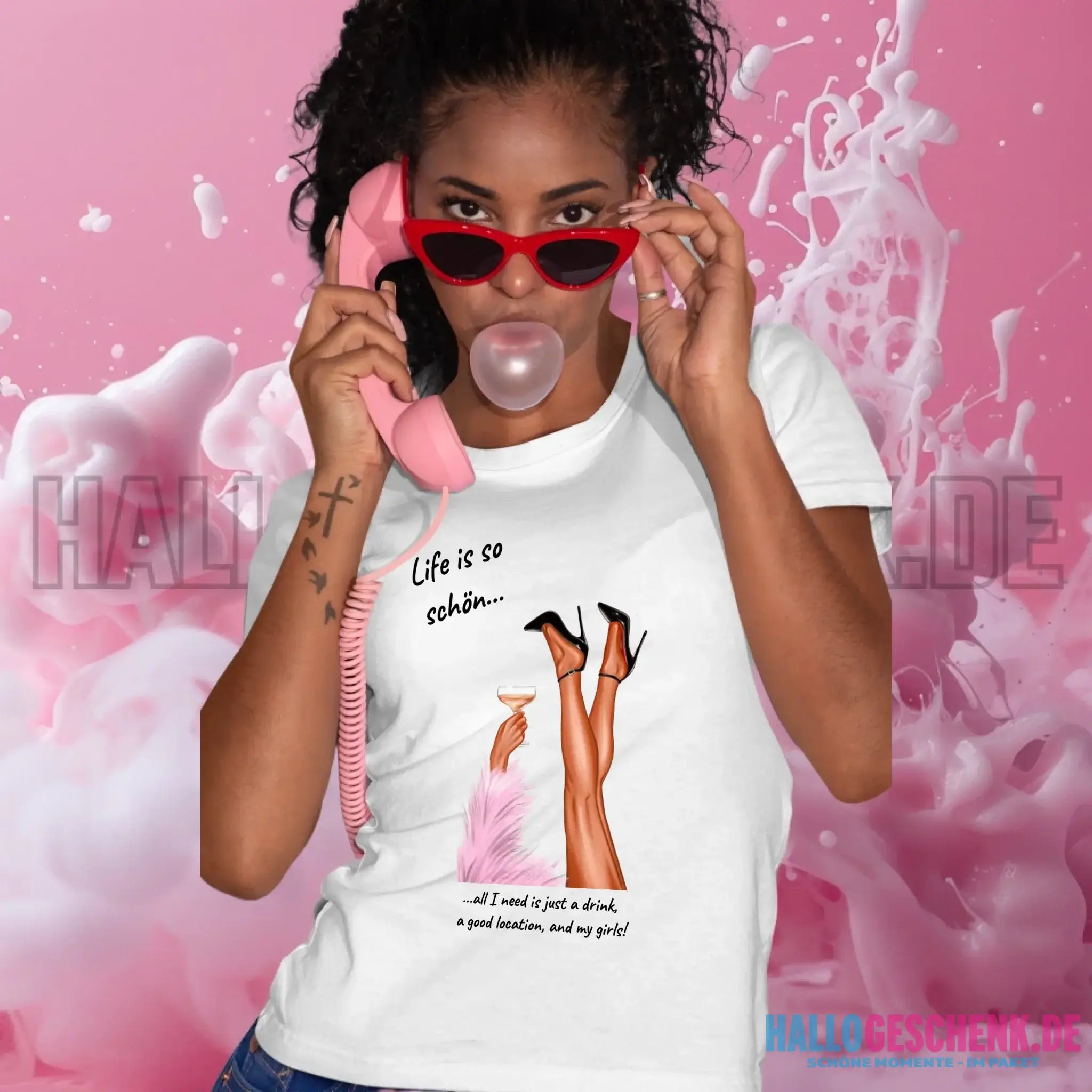 Party Legs personalisierbar - Ladies Premium T-Shirt XS-2XL aus Bio-Baumwolle für Damen