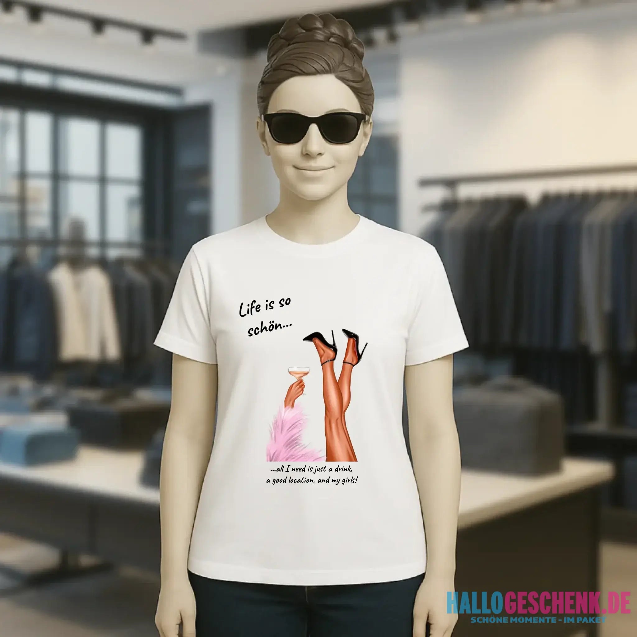 Party Legs personalisierbar - Ladies Premium T-Shirt XS-2XL aus Bio-Baumwolle für Damen