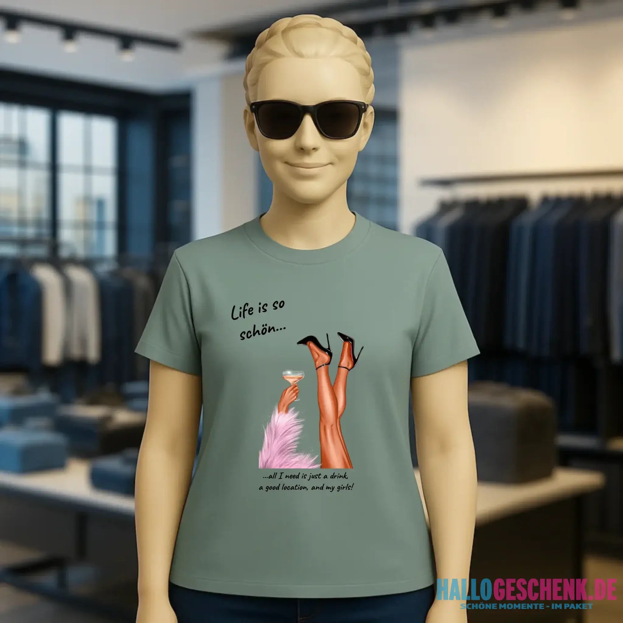 Party Legs personalisierbar - Ladies Premium T-Shirt XS-2XL aus Bio-Baumwolle für Damen