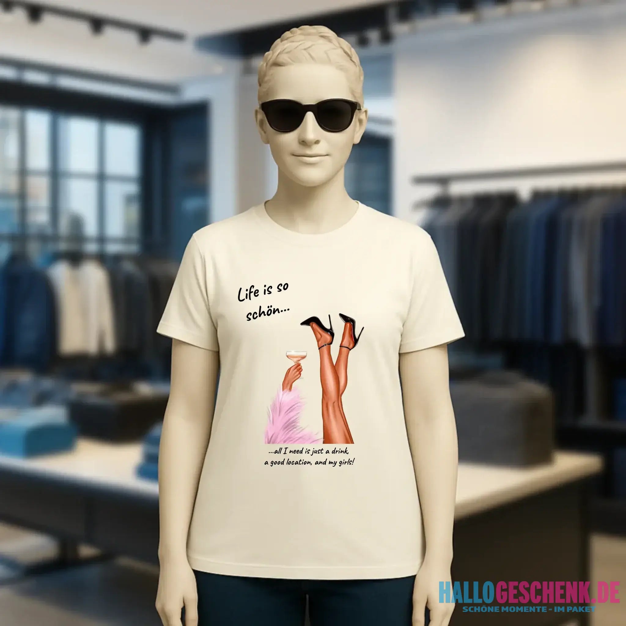 Party Legs personalisierbar - Ladies Premium T-Shirt XS-2XL aus Bio-Baumwolle für Damen