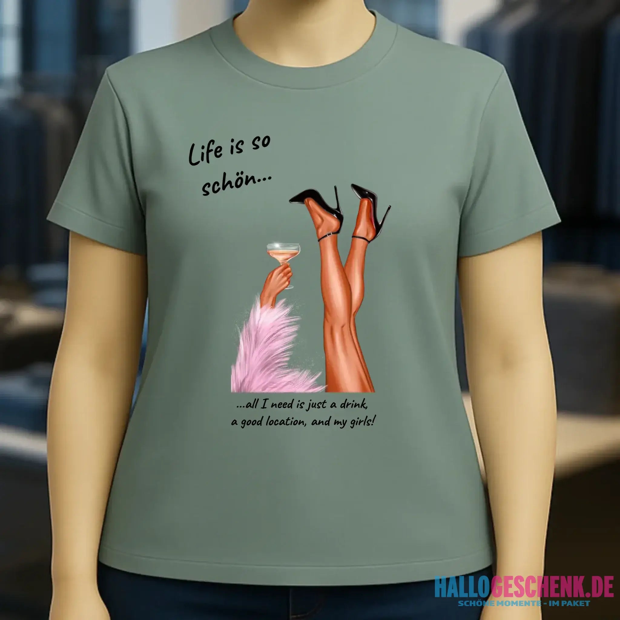 Party Legs personalisierbar - Ladies Premium T-Shirt XS-2XL aus Bio-Baumwolle für Damen