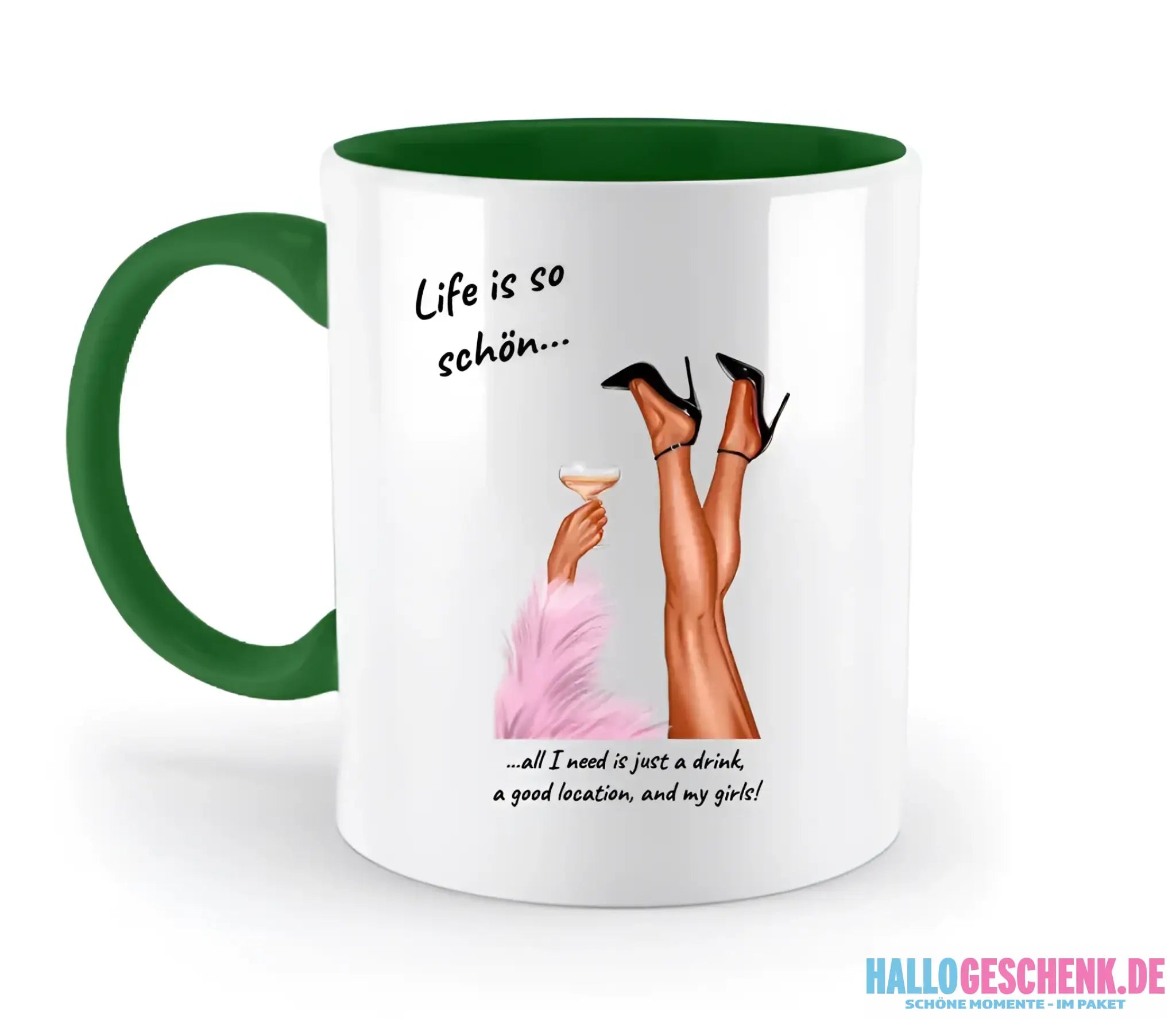 Party legs • zweifarbige Tasse • Exklusivdesign • personalisiert