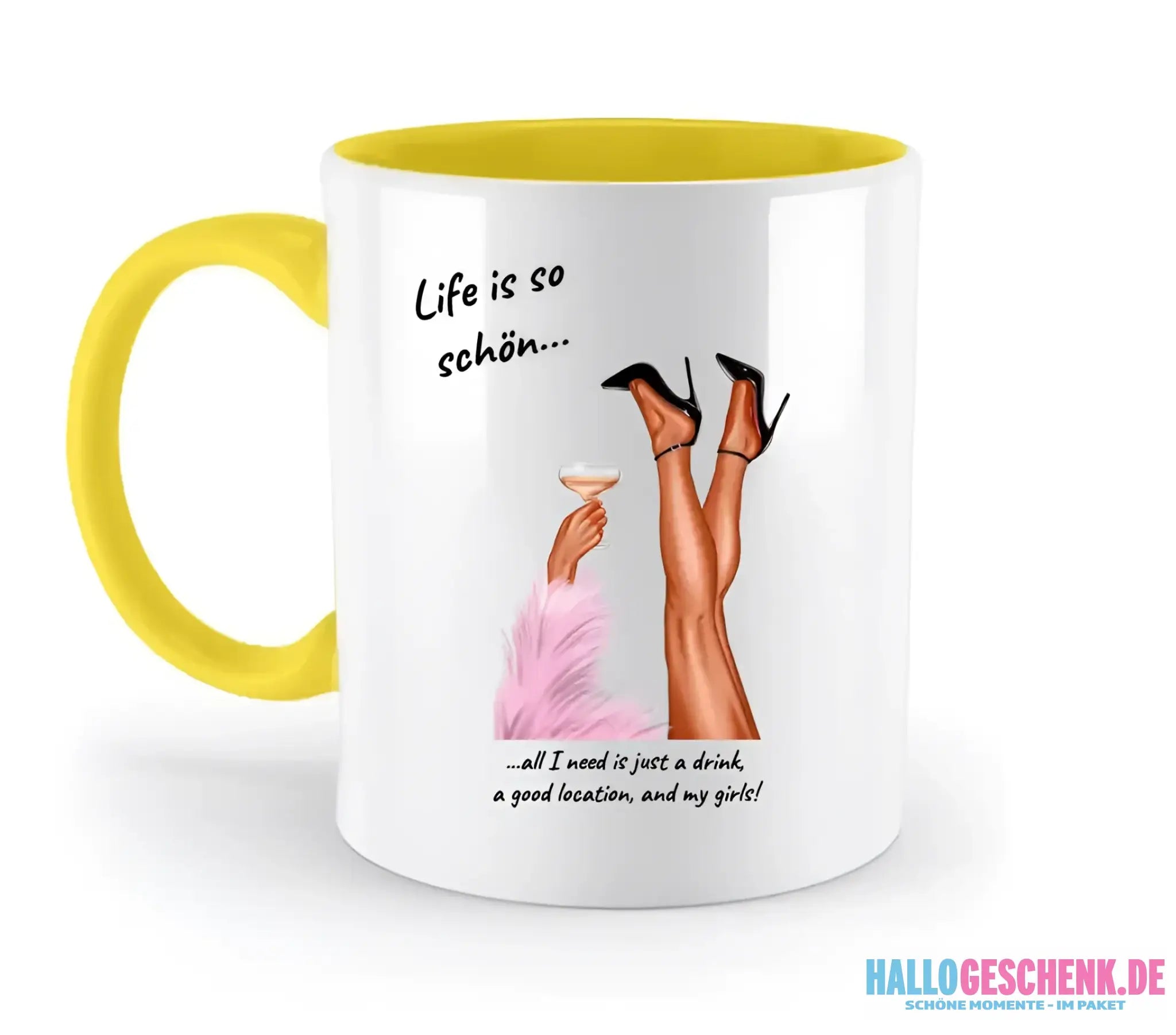 Party legs • zweifarbige Tasse • Exklusivdesign • personalisiert