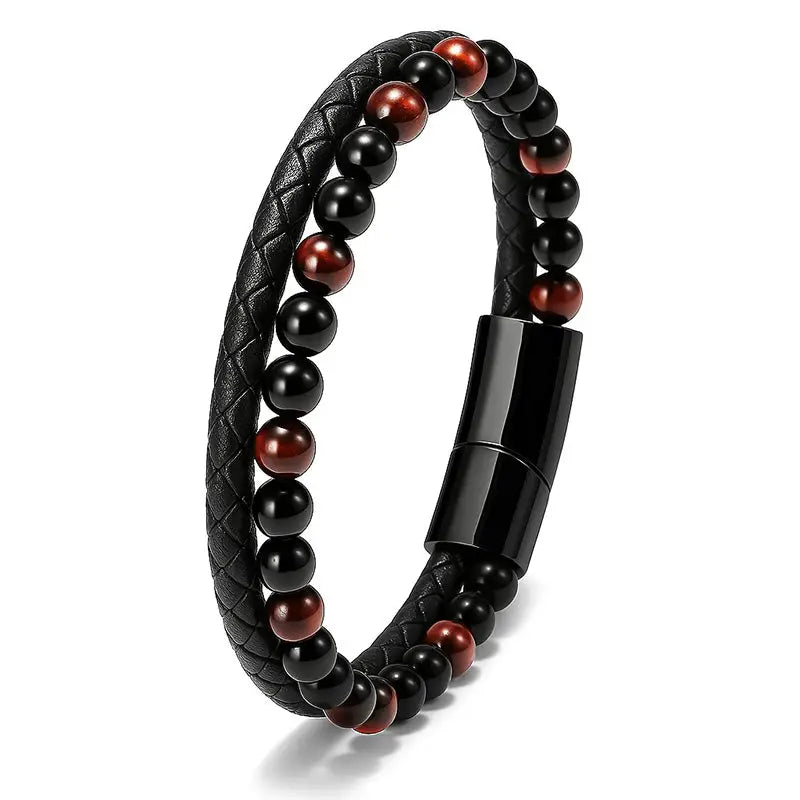 PASSION RED TIGER EYE - 19 cm - Armband
