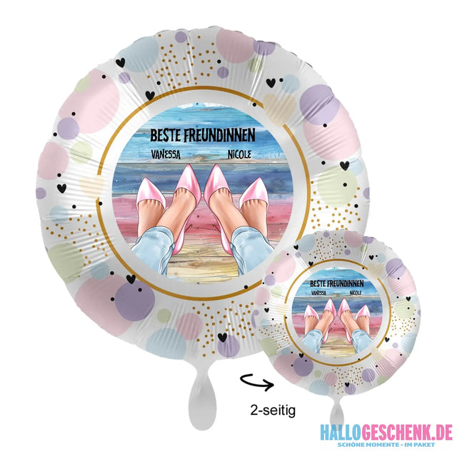 Personalisierbar: Beste Freundinnen Beine Füße • 43cm Luftballon - Customizer