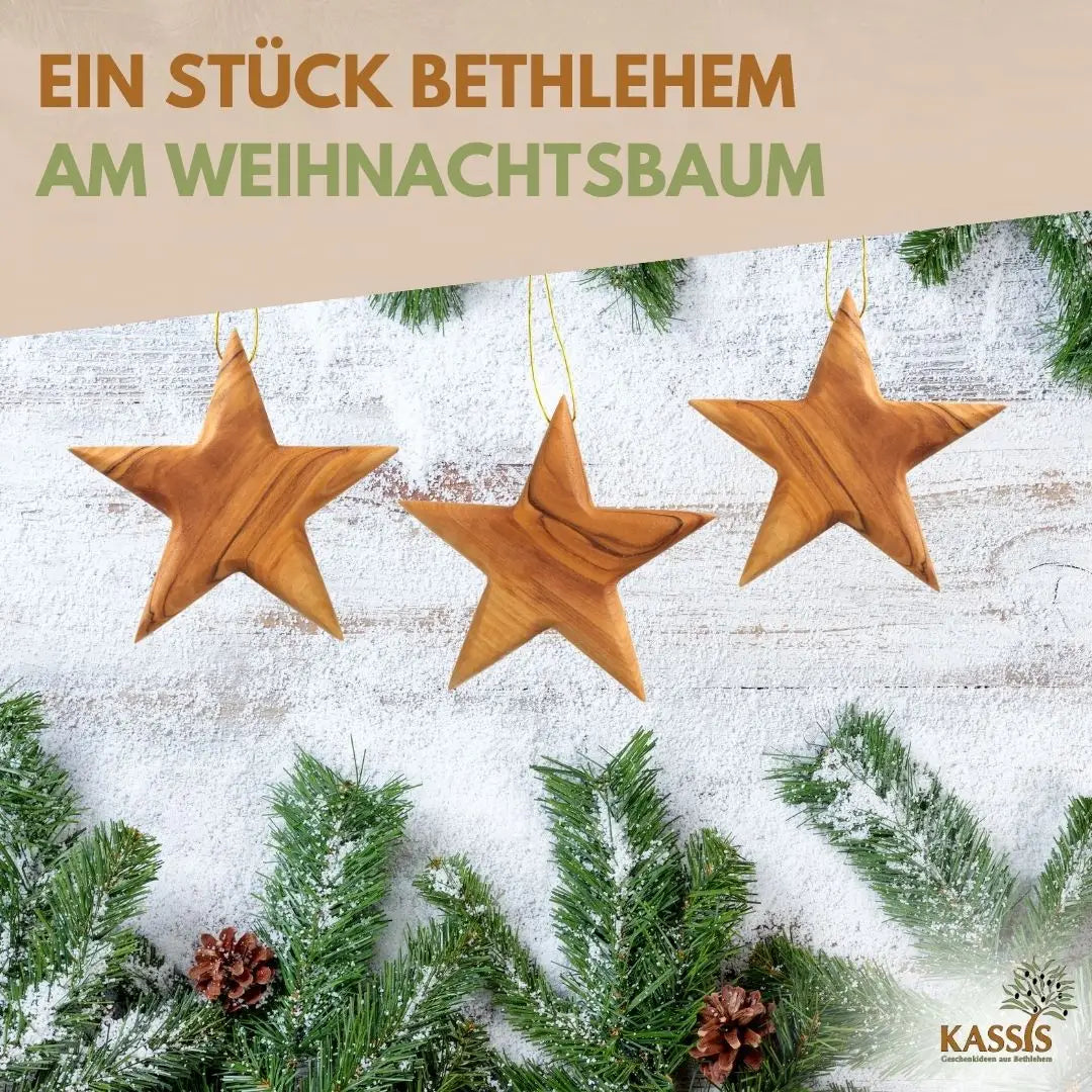 Personalisierter Stern Anhänger Weihnachtsdeko mit Gravur - Weihnachtsdeko