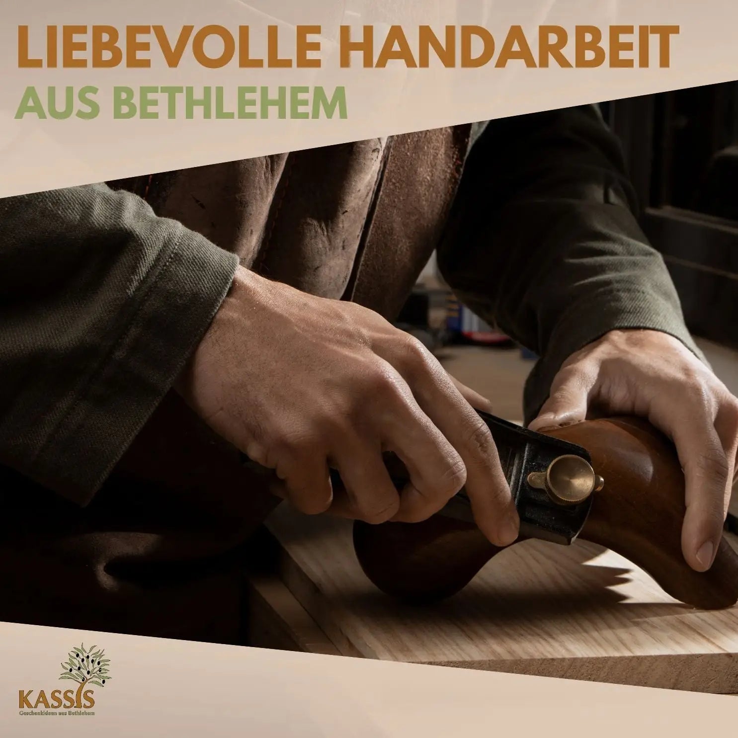 Personalisiertes Olivenholz Herz Handschmeichler mit Gravur - Herz