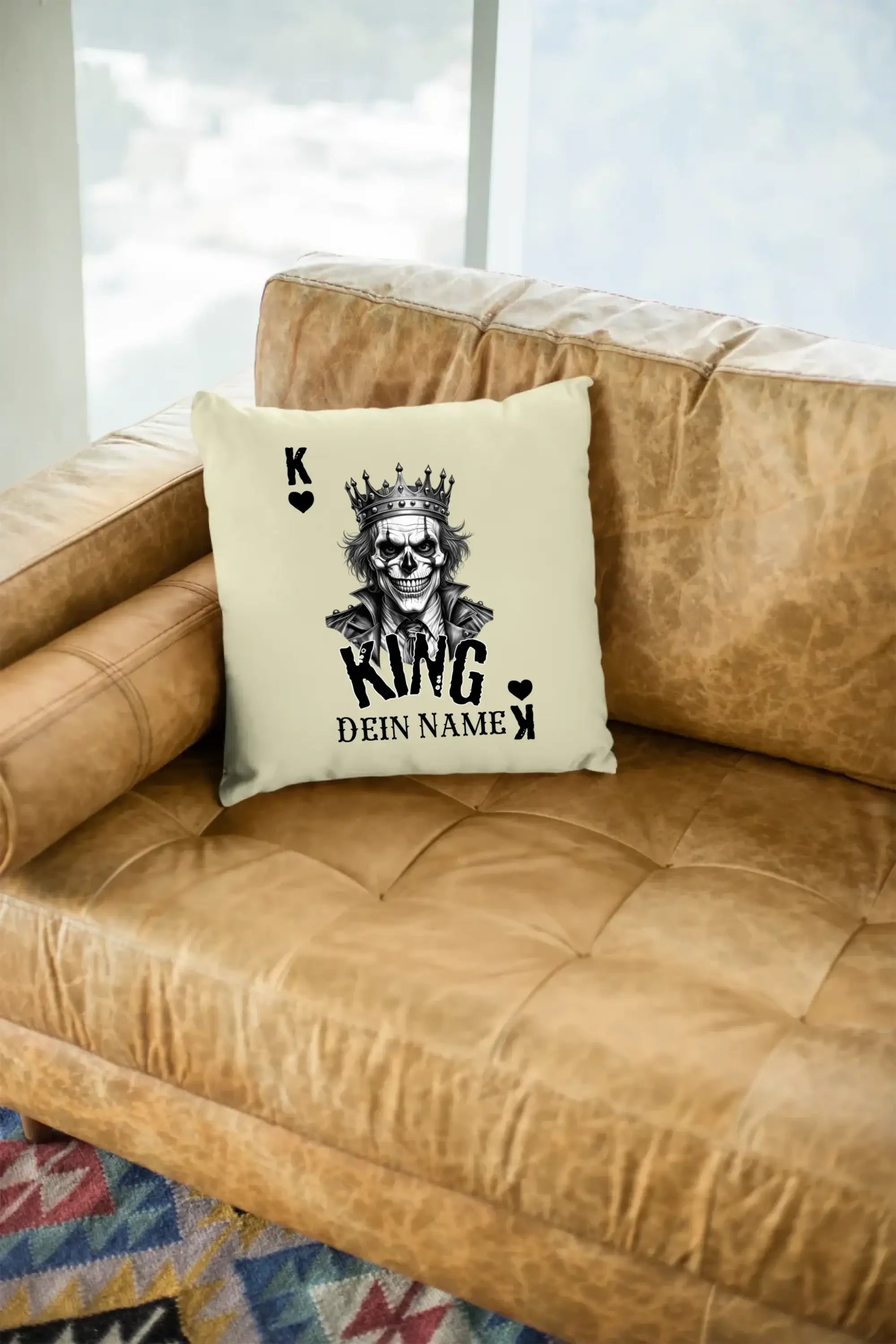 Poker King + dein Name • Kissen 40x40 cm • personalisiert