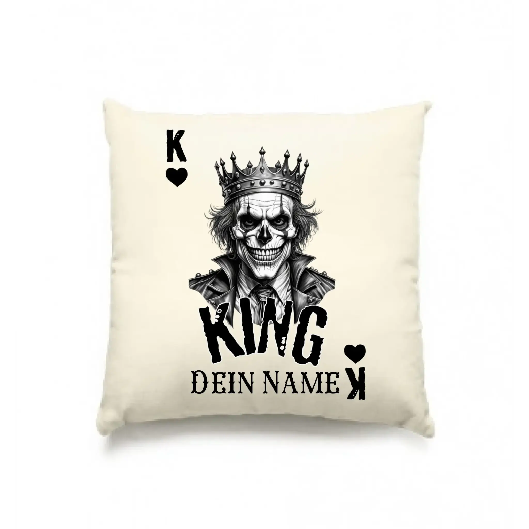 Poker King + dein Name • Kissen 40x40 cm • personalisiert