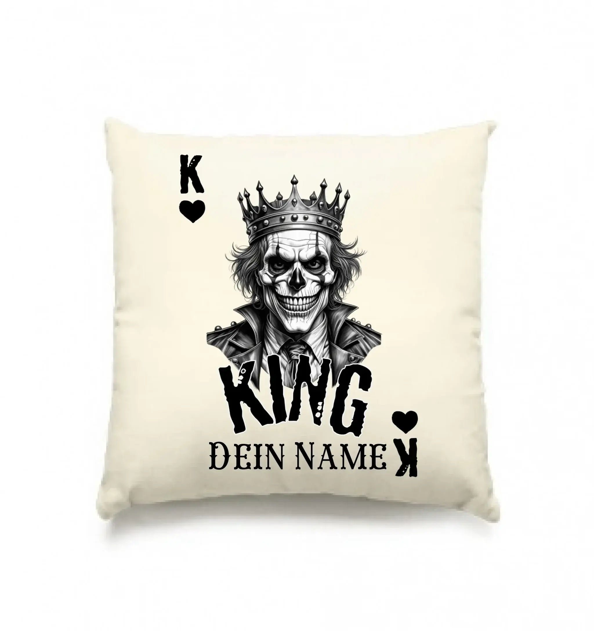 Poker King + dein Name • Kissen 40x40 cm • personalisiert