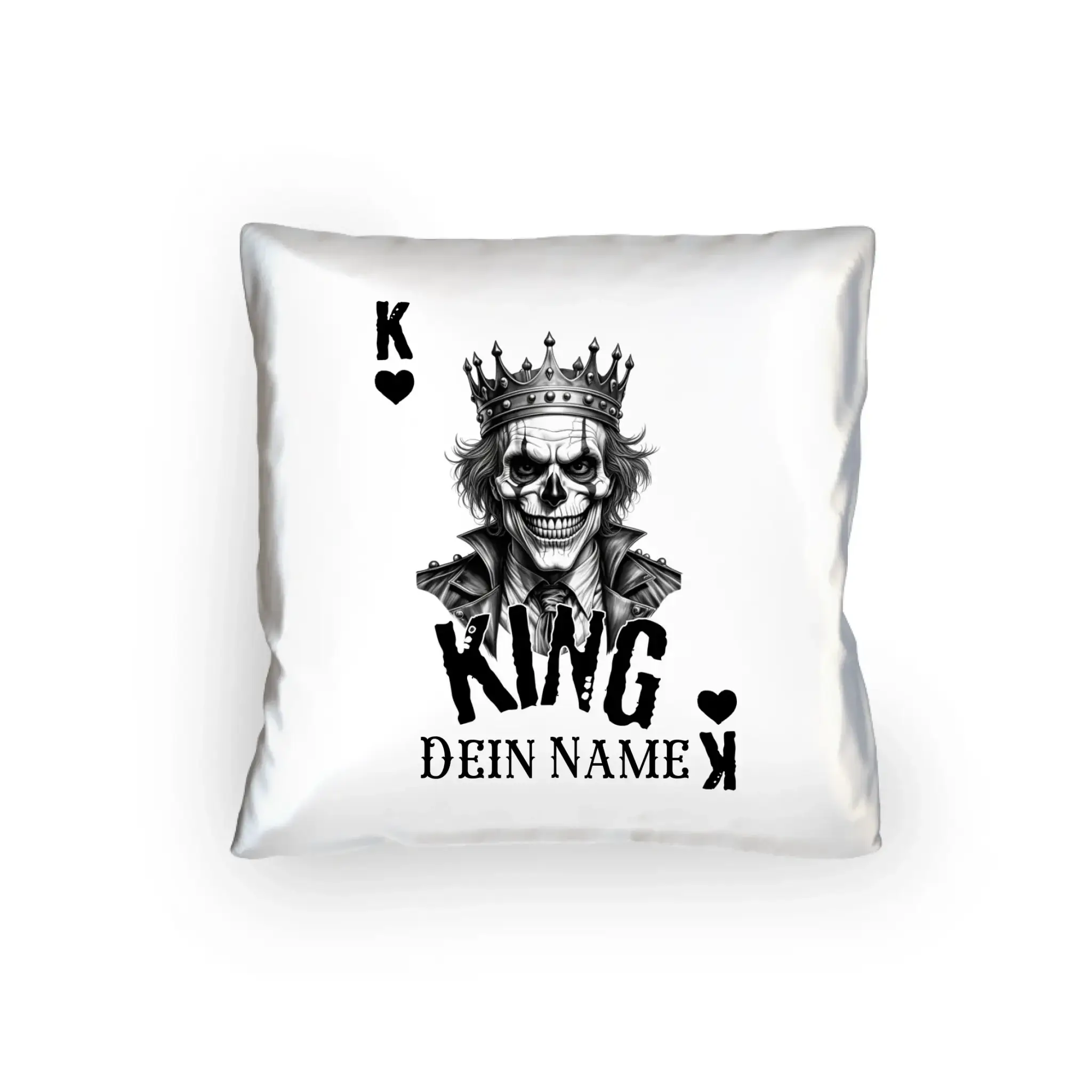 Poker King + dein Name • Kissen 40x40 cm • personalisiert
