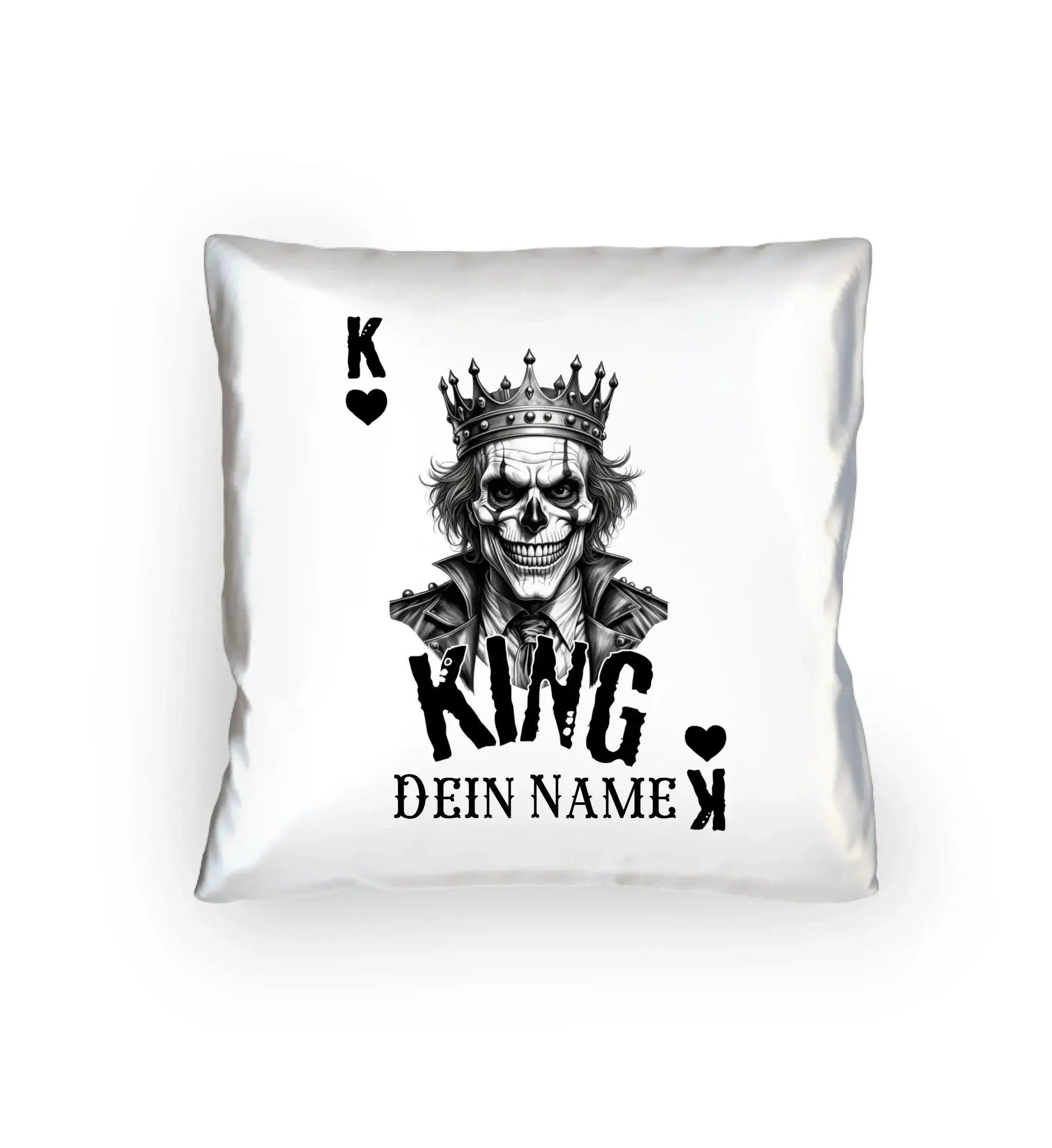 Poker King + dein Name • Kissen 40x40 cm • personalisiert