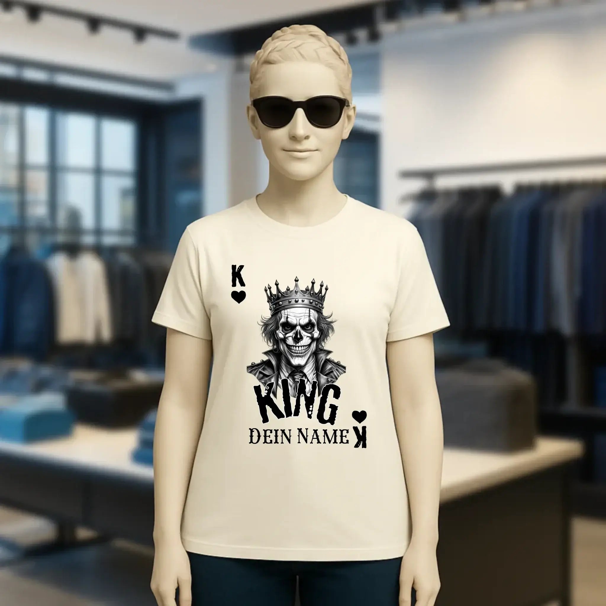 Poker King + dein Name • Ladies Premium T-Shirt XS-2XL aus Bio-Baumwolle für Damen • Exklusivdesign • personalisiert