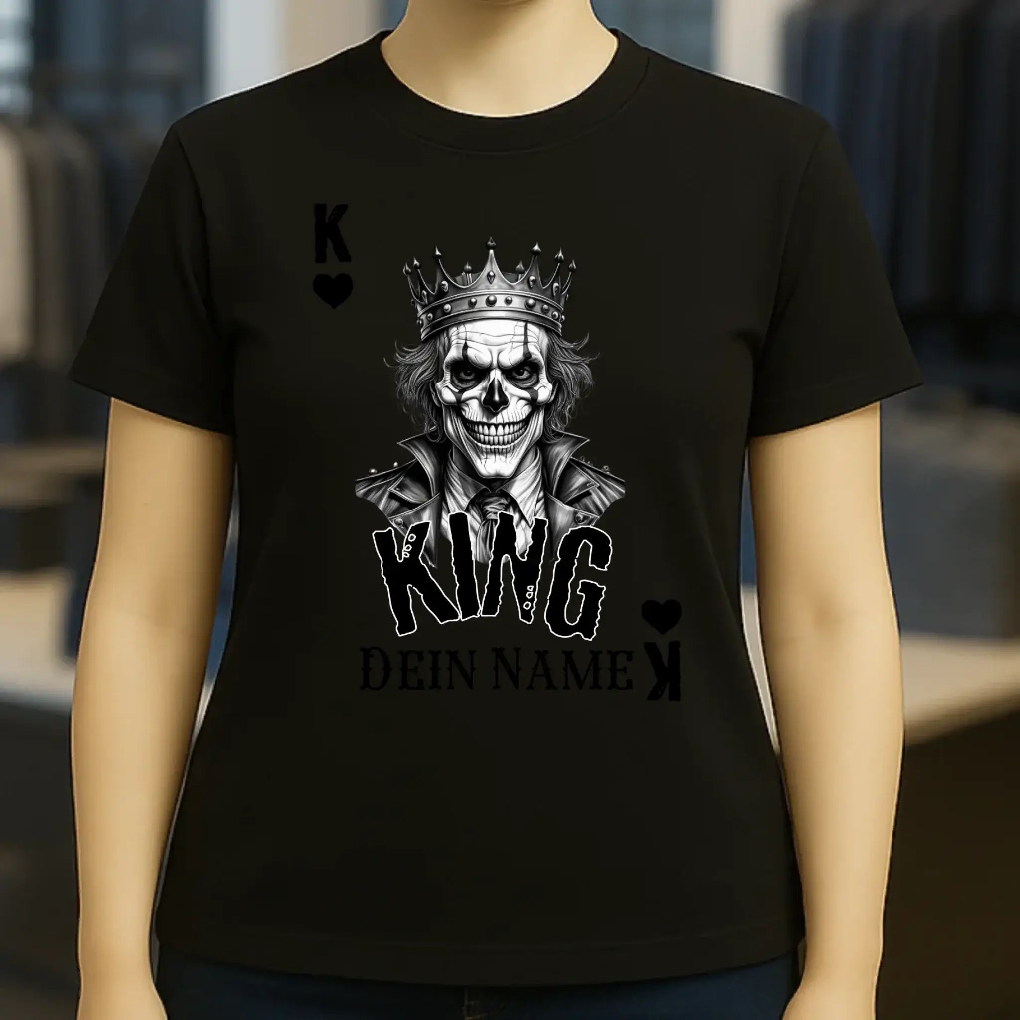 Poker King + dein Name • Ladies Premium T-Shirt XS-2XL aus Bio-Baumwolle für Damen • Exklusivdesign • personalisiert