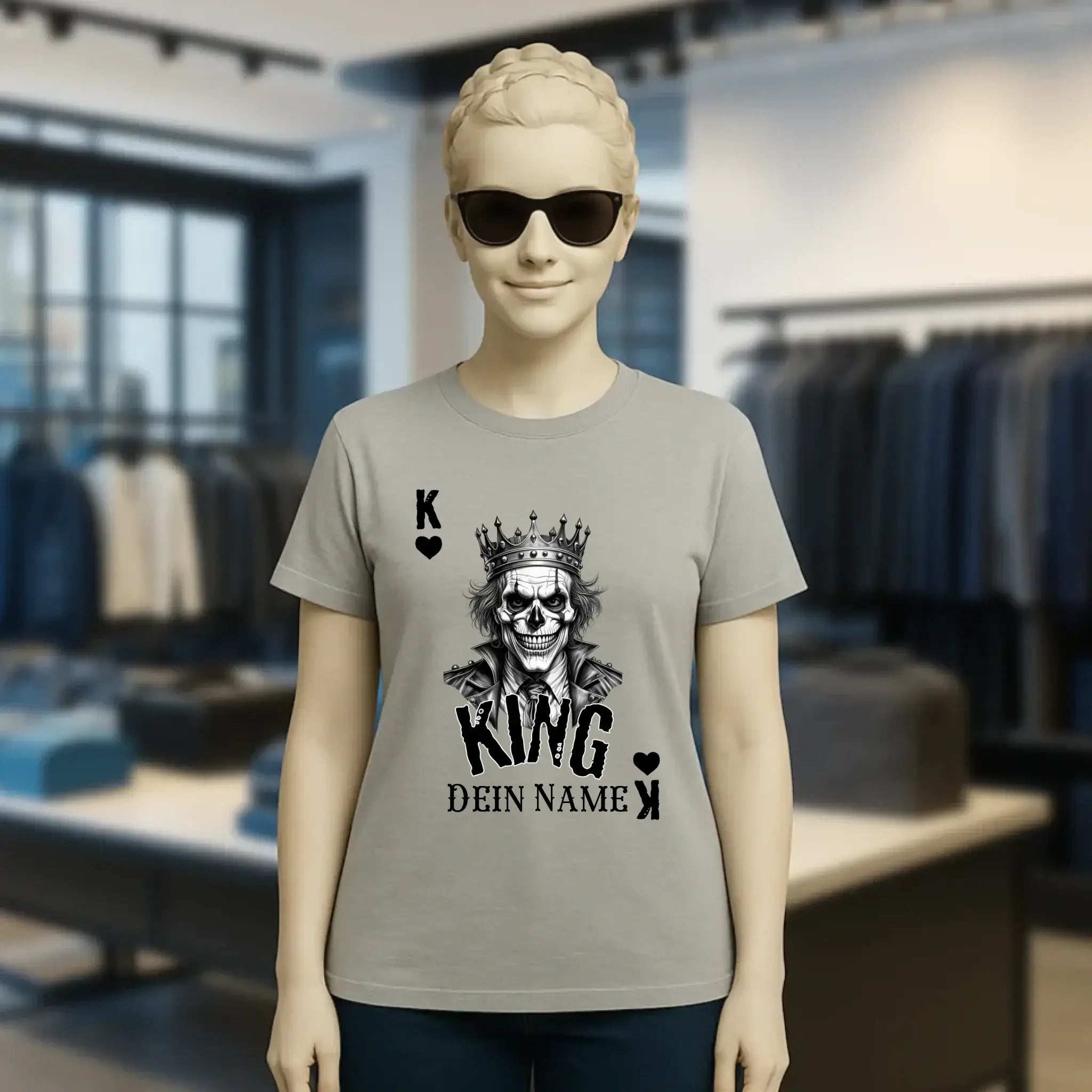 Poker King + dein Name • Ladies Premium T-Shirt XS-2XL aus Bio-Baumwolle für Damen • Exklusivdesign • personalisiert