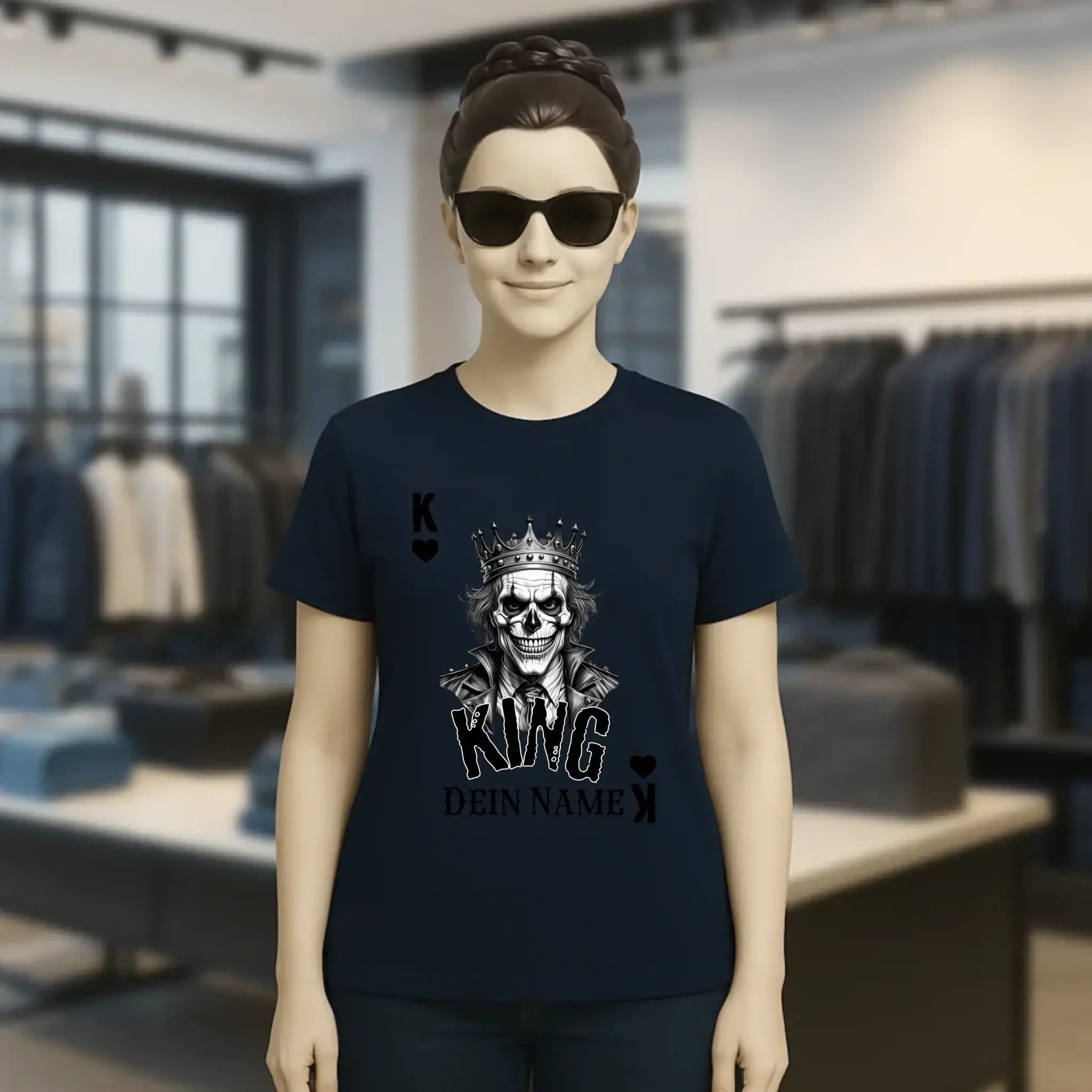 Poker King + dein Name • Ladies Premium T-Shirt XS-2XL aus Bio-Baumwolle für Damen • Exklusivdesign • personalisiert