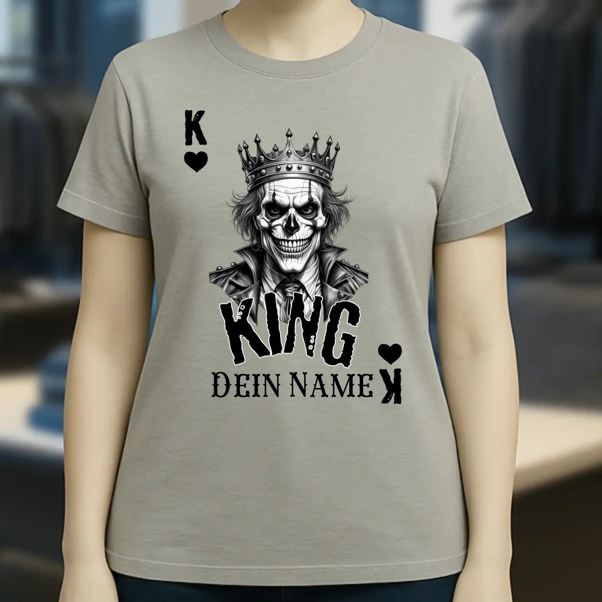 Poker King + dein Name • Ladies Premium T-Shirt XS-2XL aus Bio-Baumwolle für Damen • Exklusivdesign • personalisiert