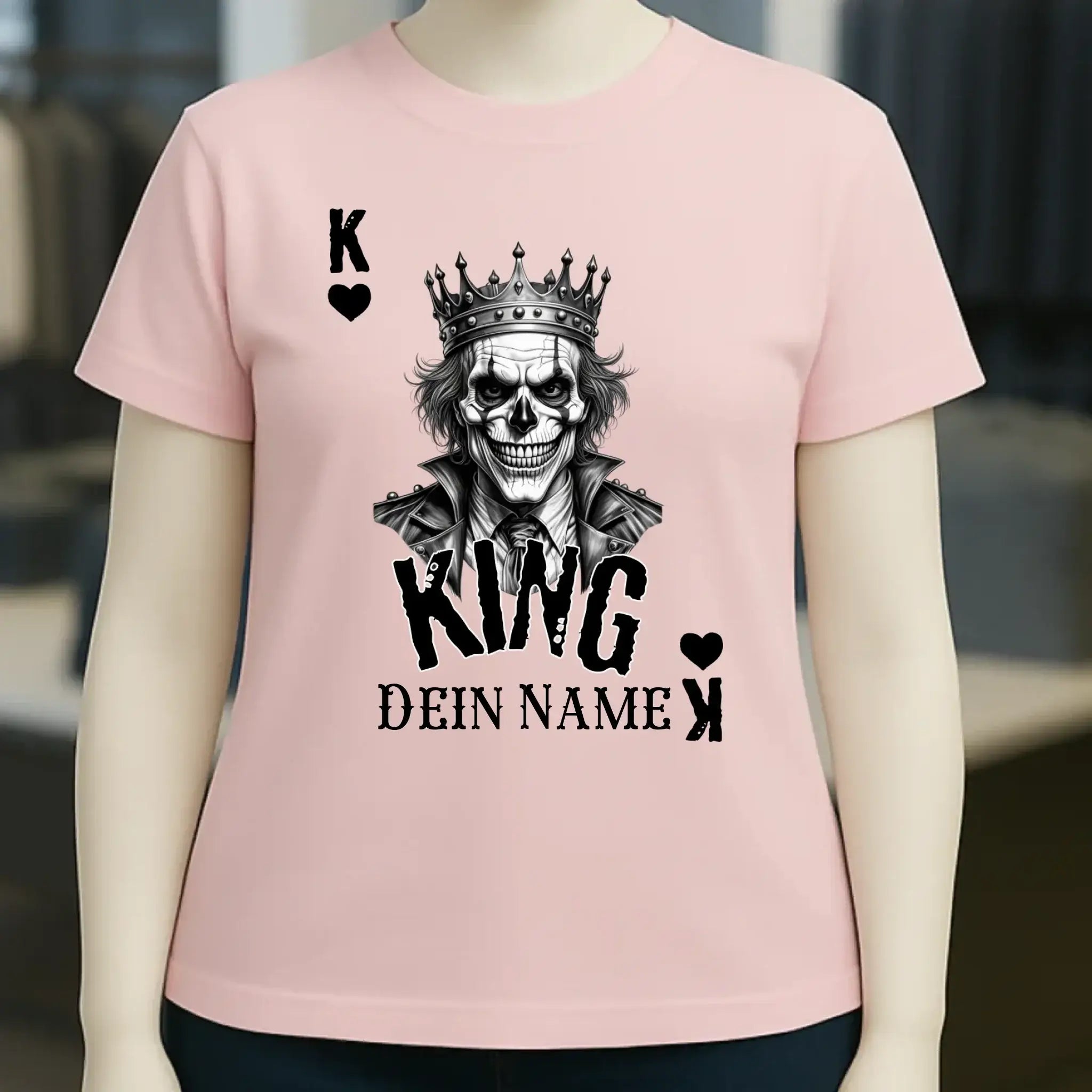 Poker King + dein Name • Ladies Premium T-Shirt XS-2XL aus Bio-Baumwolle für Damen • Exklusivdesign • personalisiert
