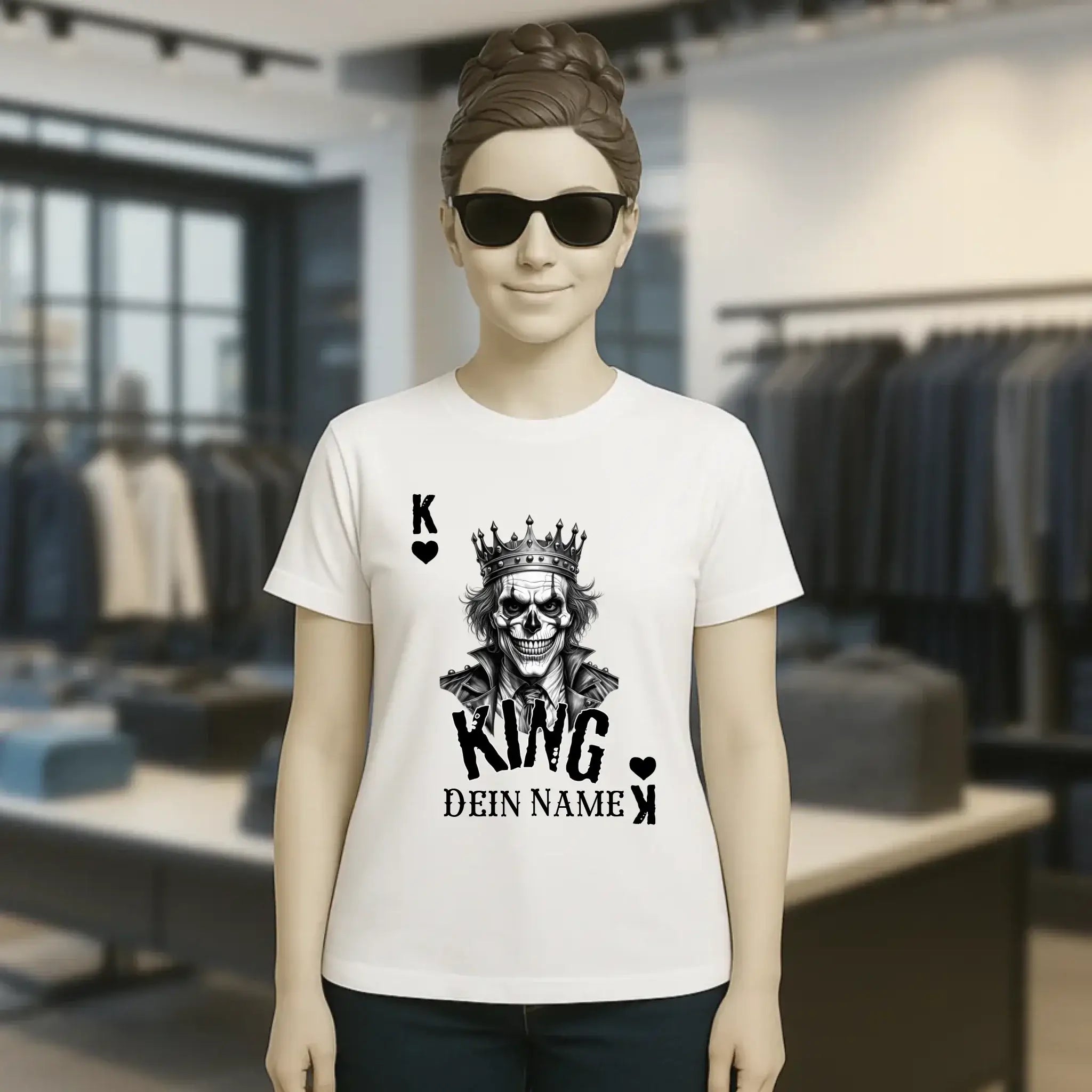 Poker King + dein Name • Ladies Premium T-Shirt XS-2XL aus Bio-Baumwolle für Damen • Exklusivdesign • personalisiert