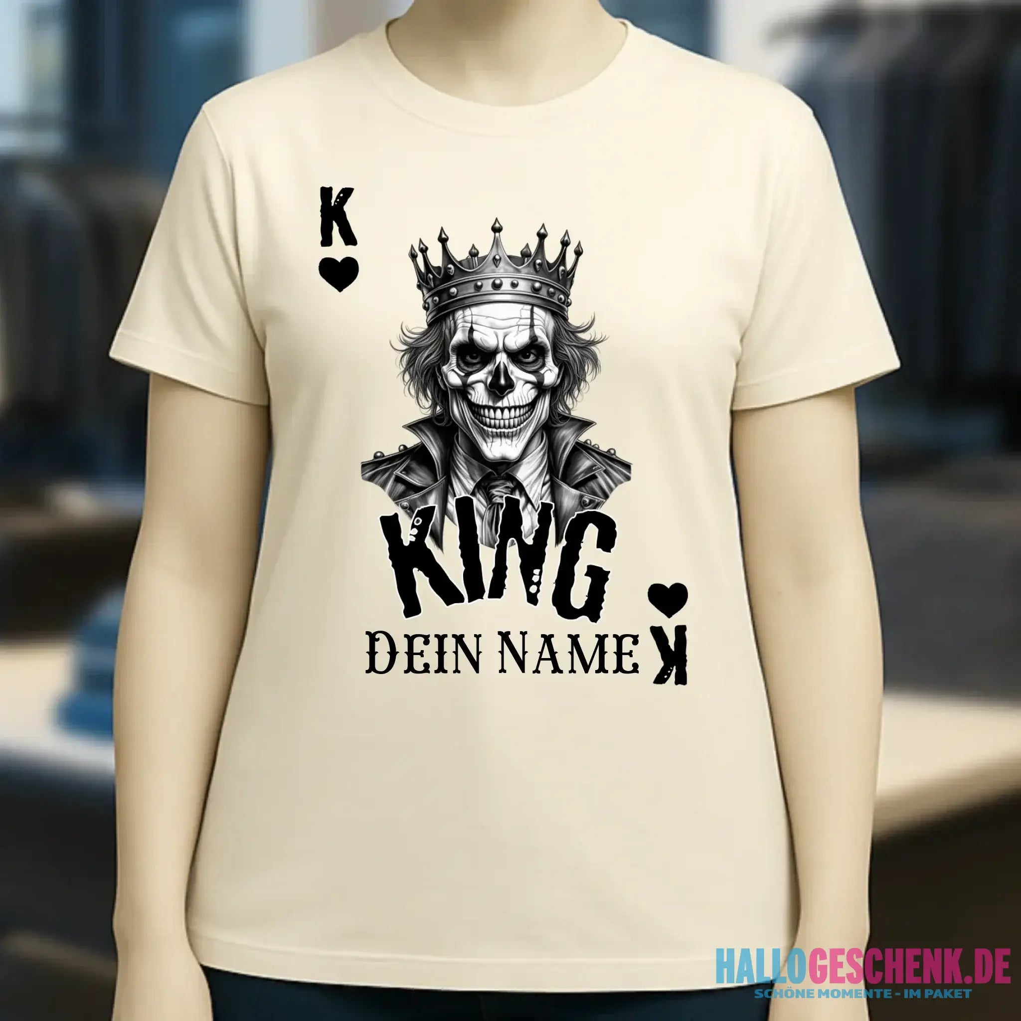 Poker King + dein Name • Ladies Premium T-Shirt XS-2XL aus Bio-Baumwolle für Damen • Exklusivdesign • personalisiert