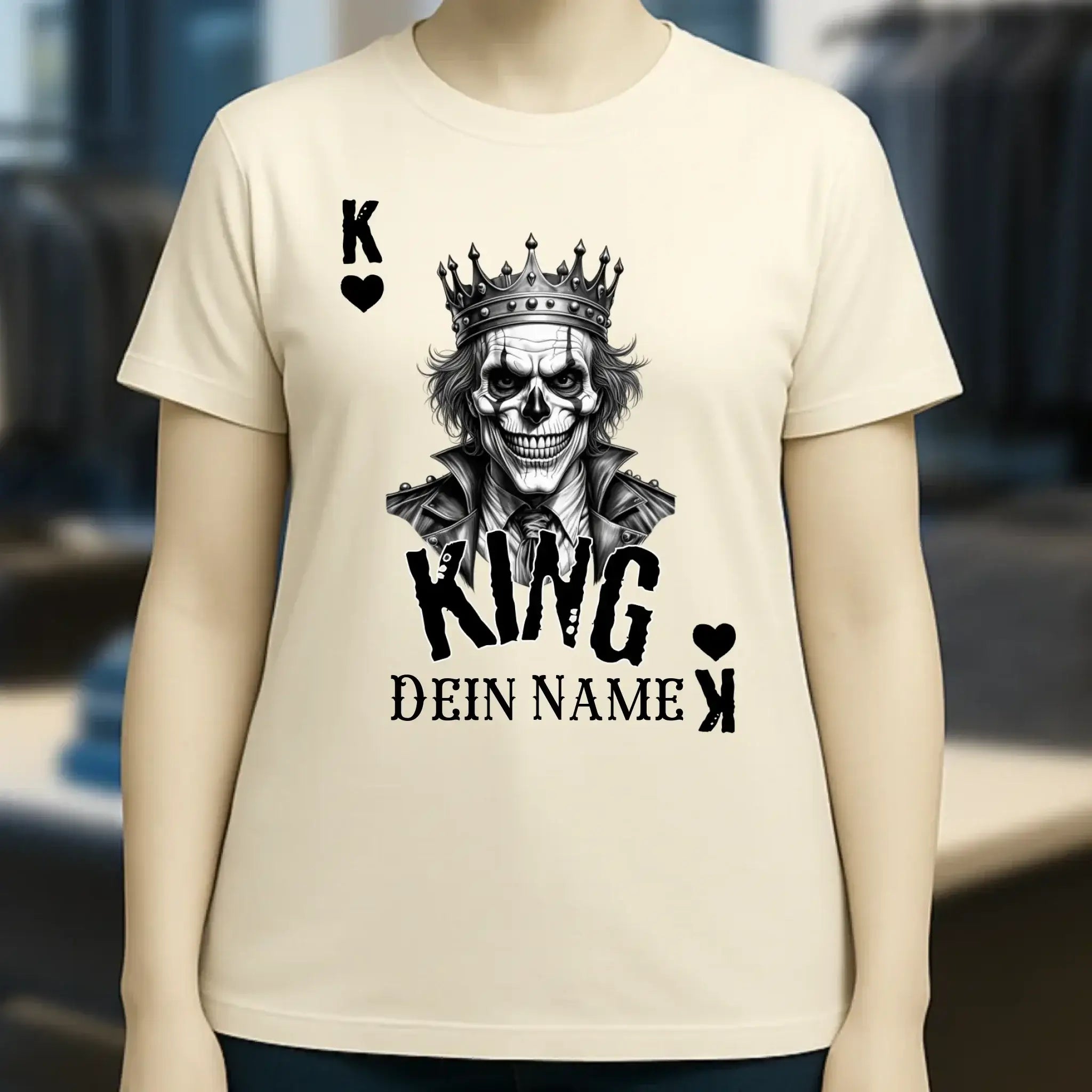 Poker King + dein Name • Ladies Premium T-Shirt XS-2XL aus Bio-Baumwolle für Damen • Exklusivdesign • personalisiert