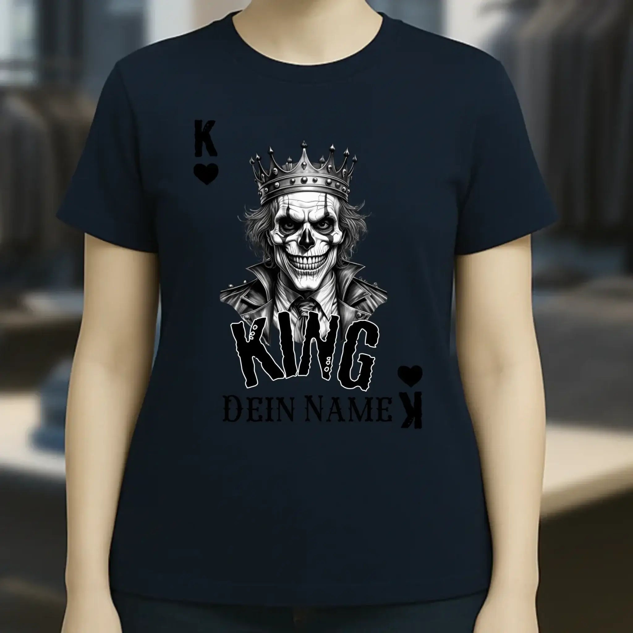 Poker King + dein Name • Ladies Premium T-Shirt XS-2XL aus Bio-Baumwolle für Damen • Exklusivdesign • personalisiert